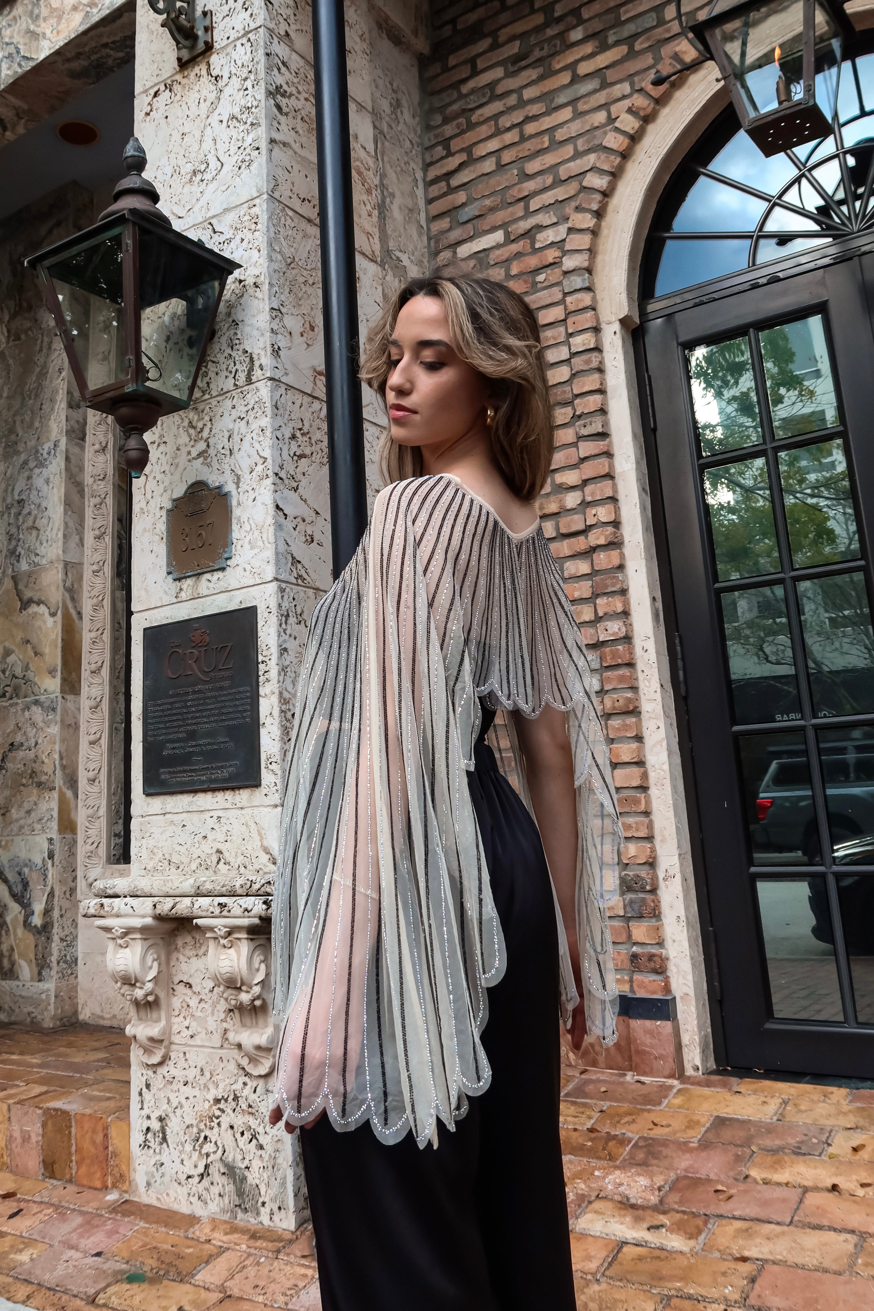 STUDIO 54 SEQUIN PONCHO