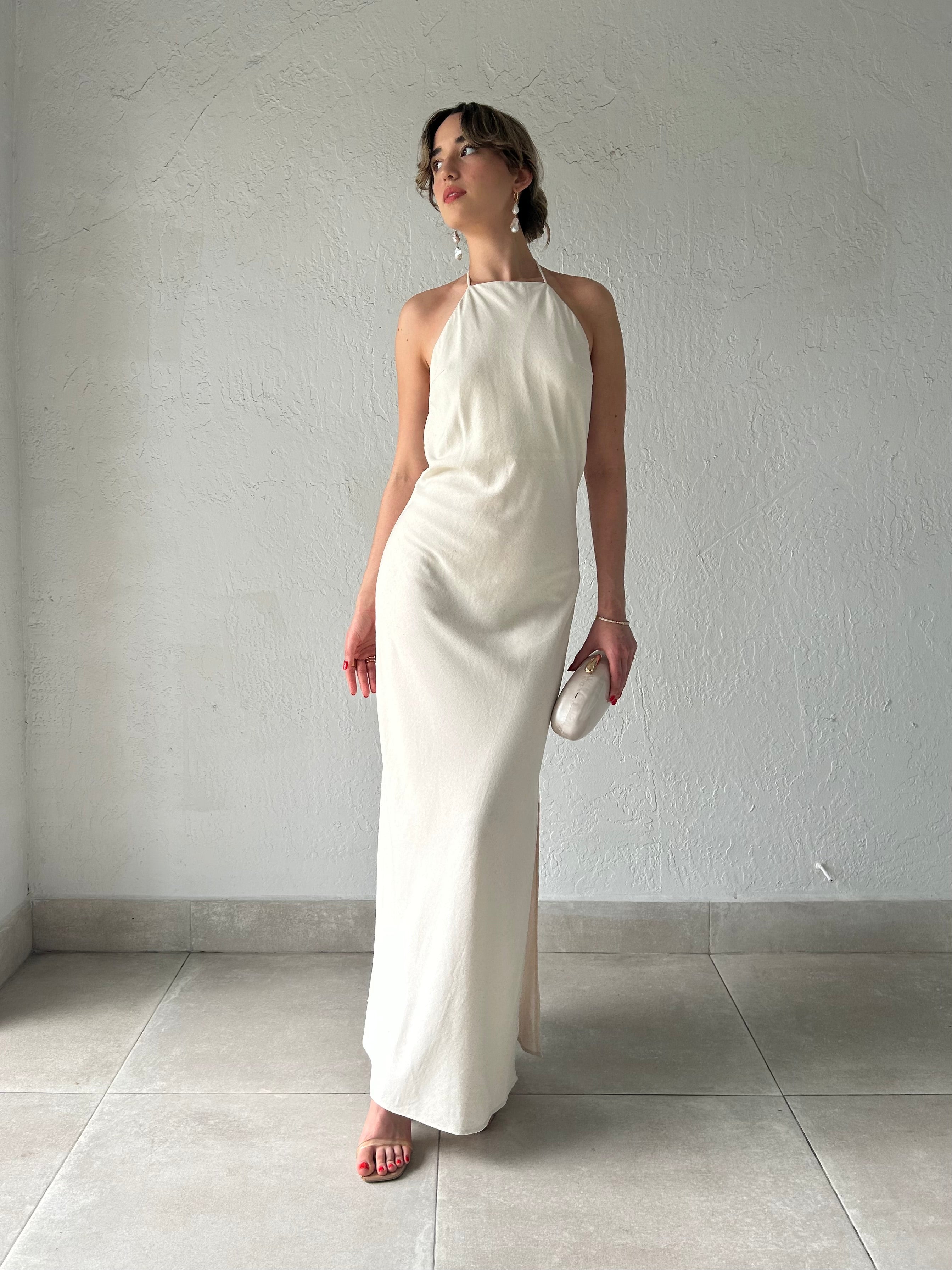 SUN + WATER LINEN MAXI DRESS
