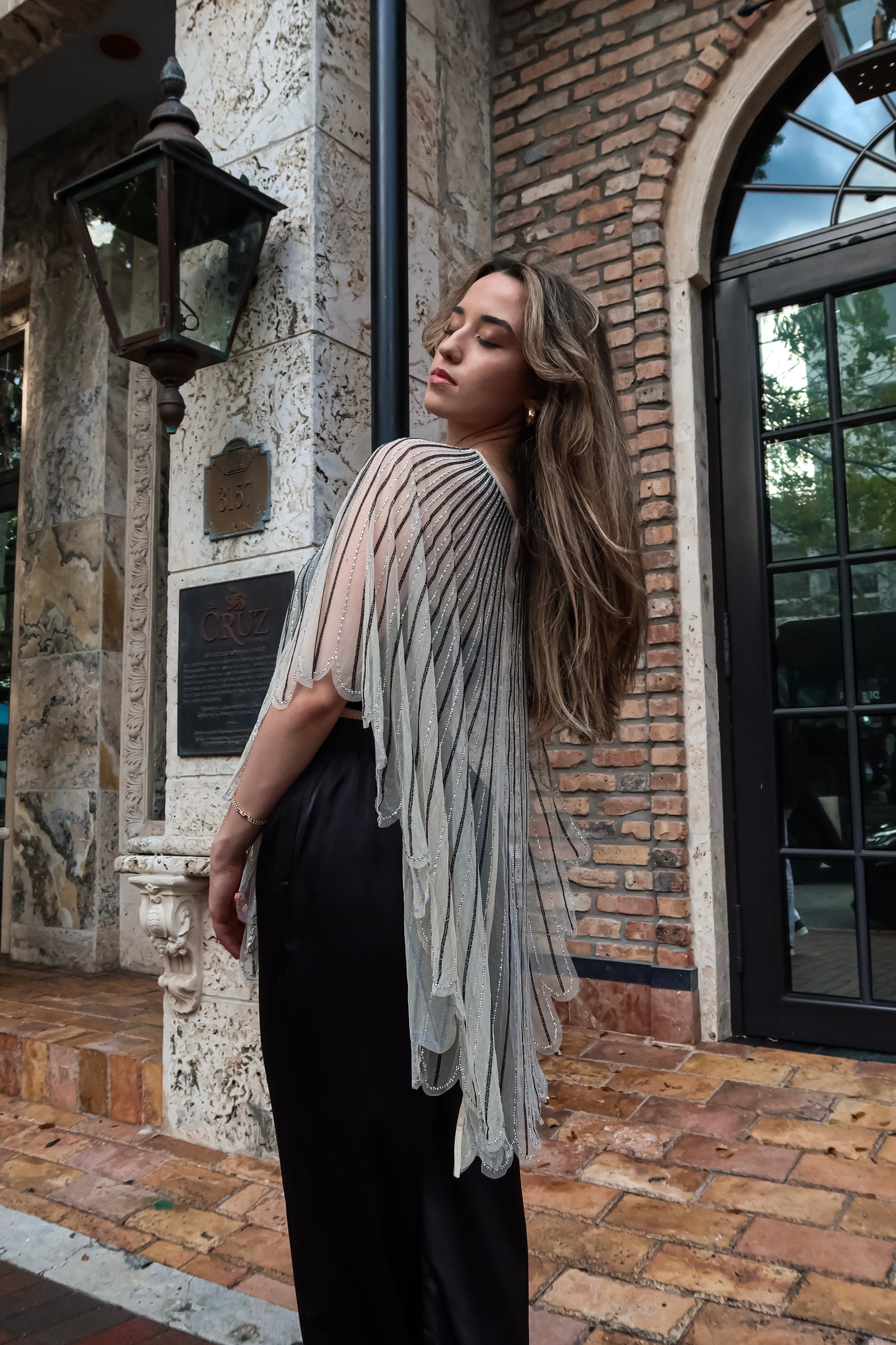 STUDIO 54 SEQUIN PONCHO