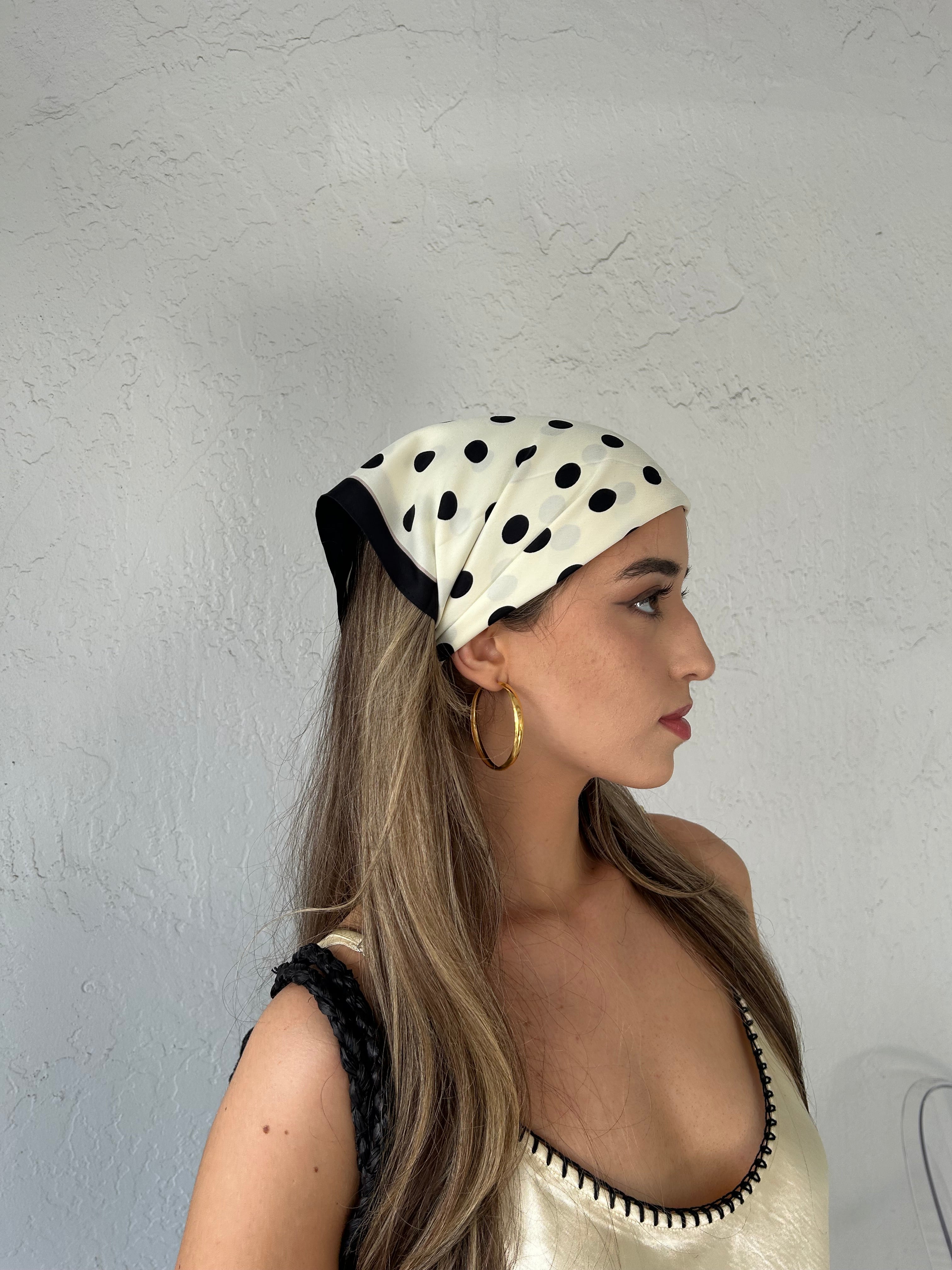 POLKA DOT SATIN SCARF