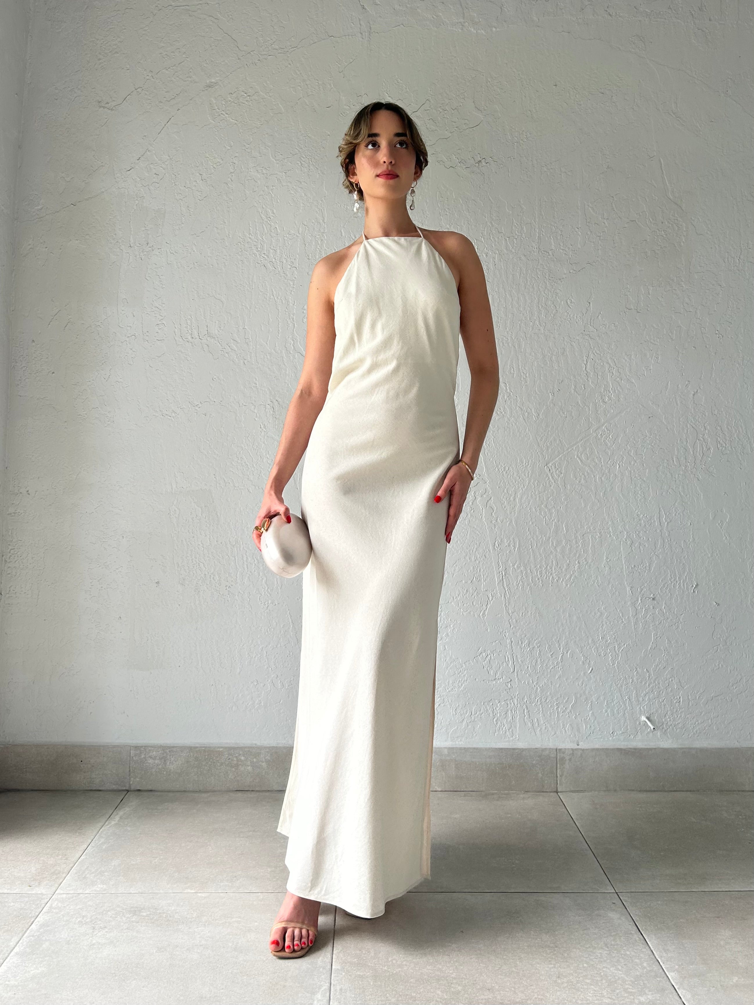 SUN + WATER LINEN MAXI DRESS