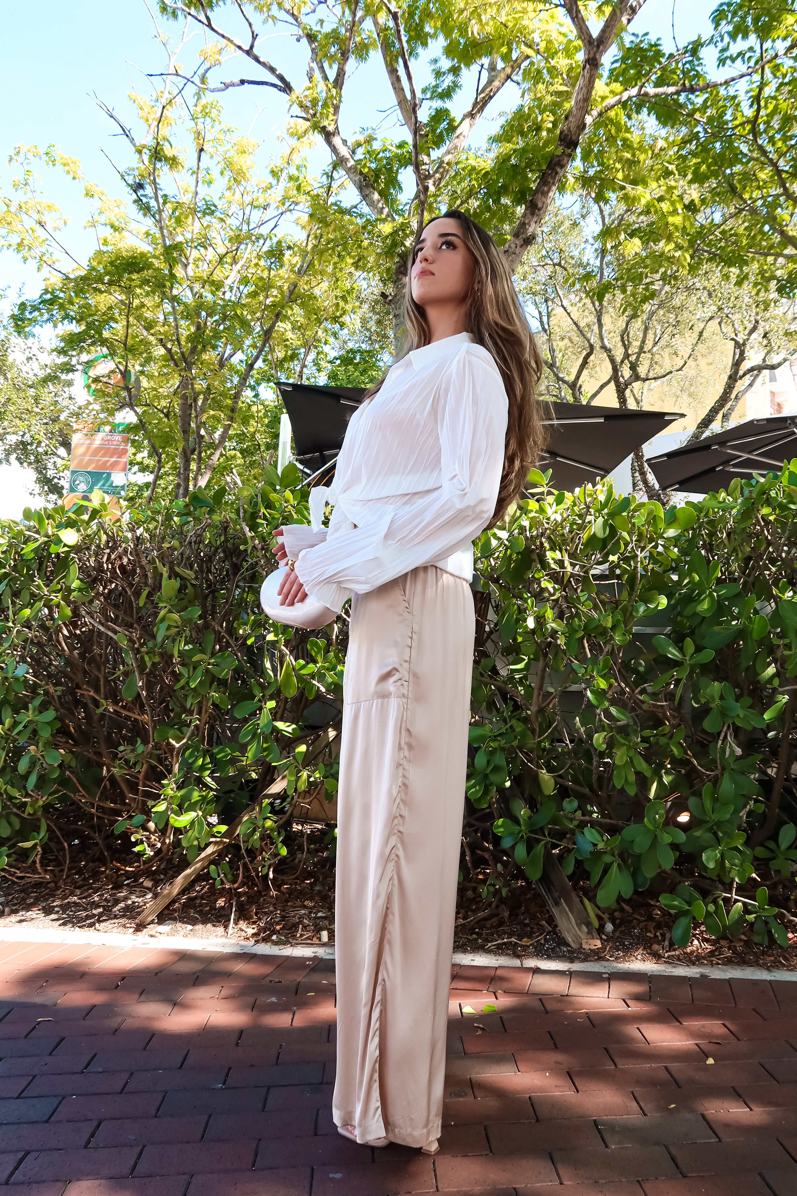 MARBELLA SATIN PANT CHAMPAGNE