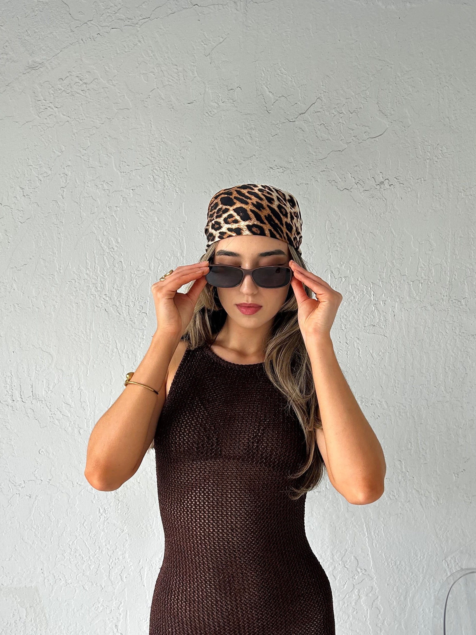 ANIMAL PRINT SATIN SCARF