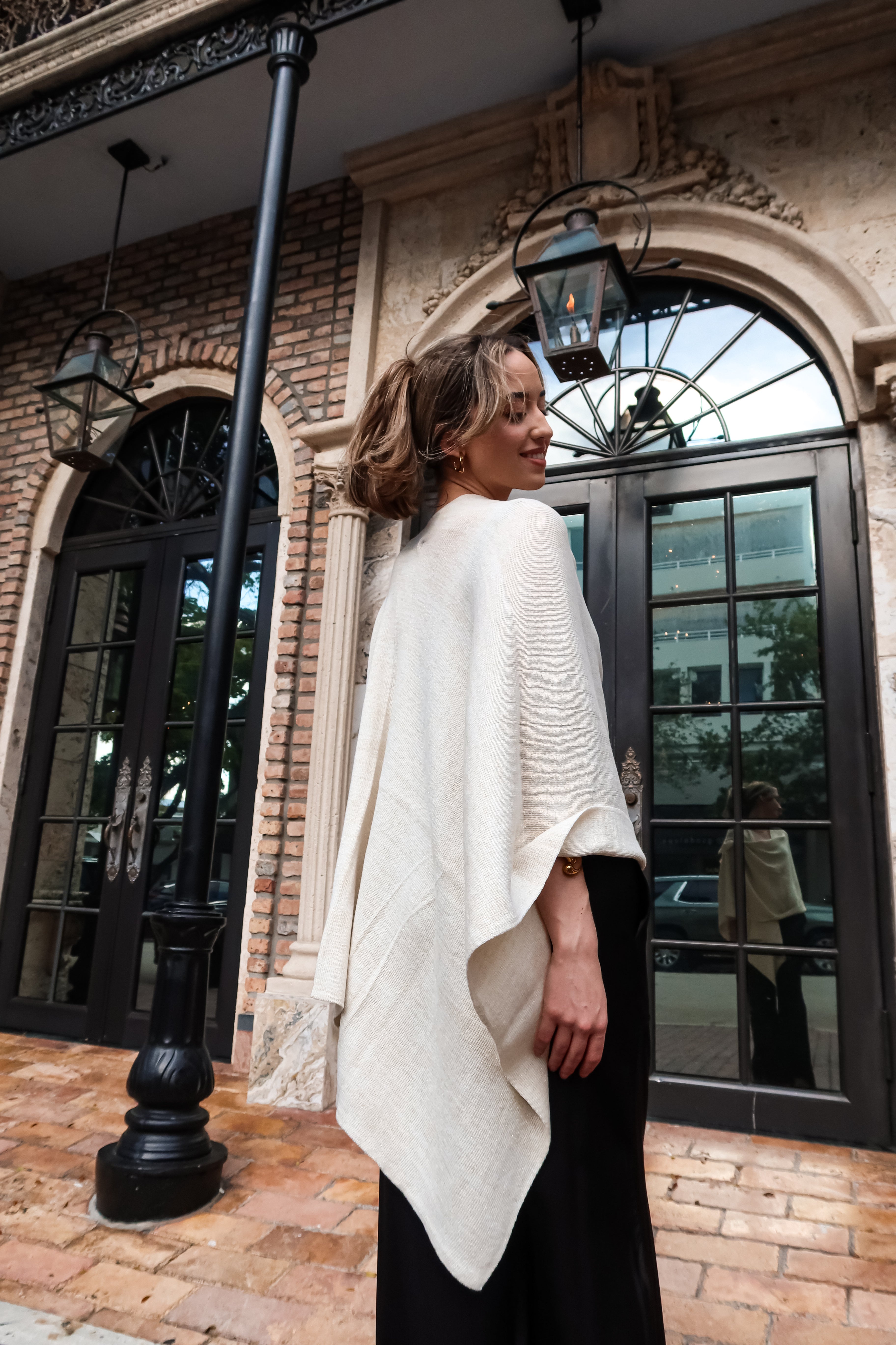 LUREX PONCHO CARDIGAN