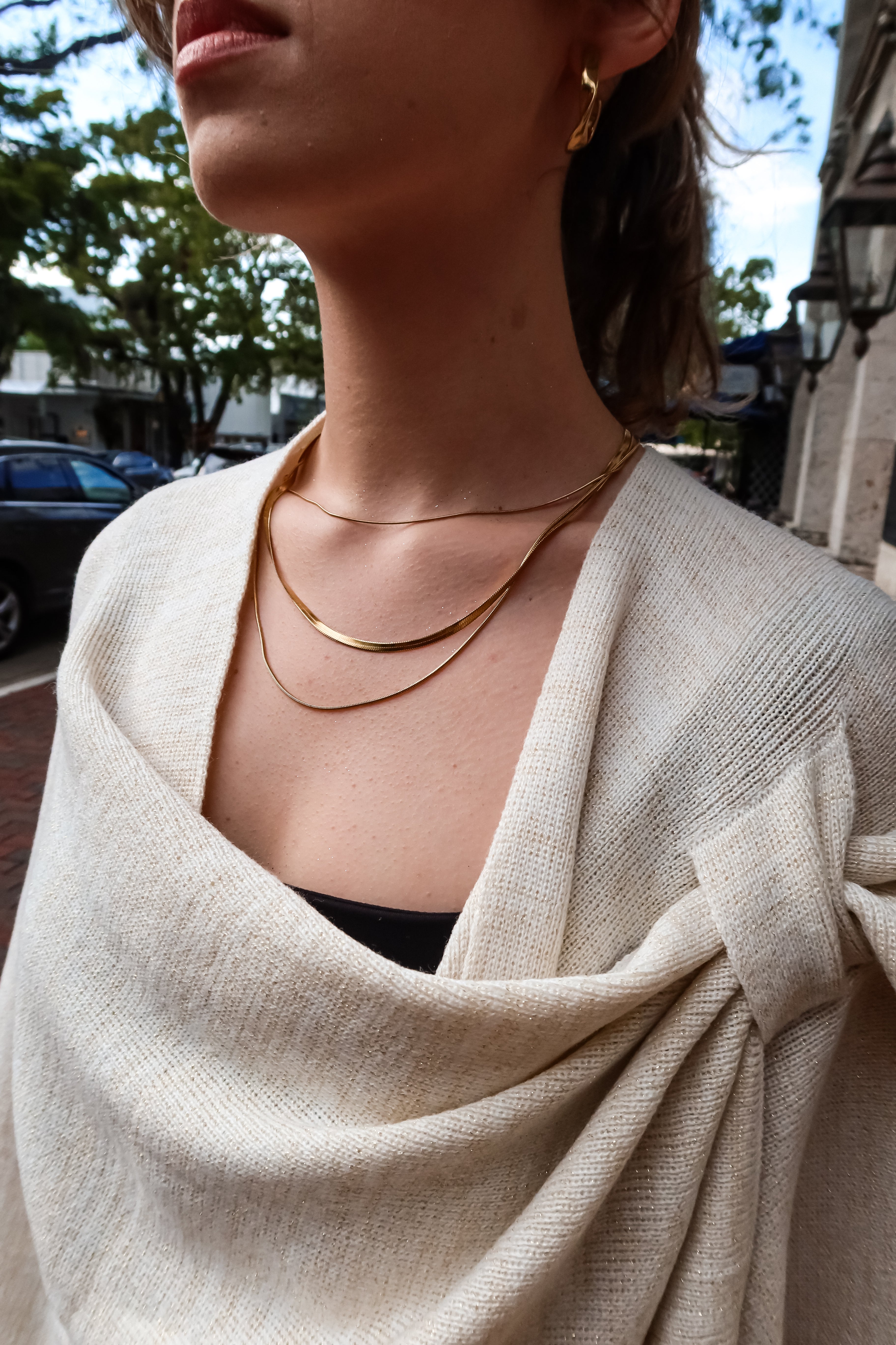 LUREX PONCHO CARDIGAN