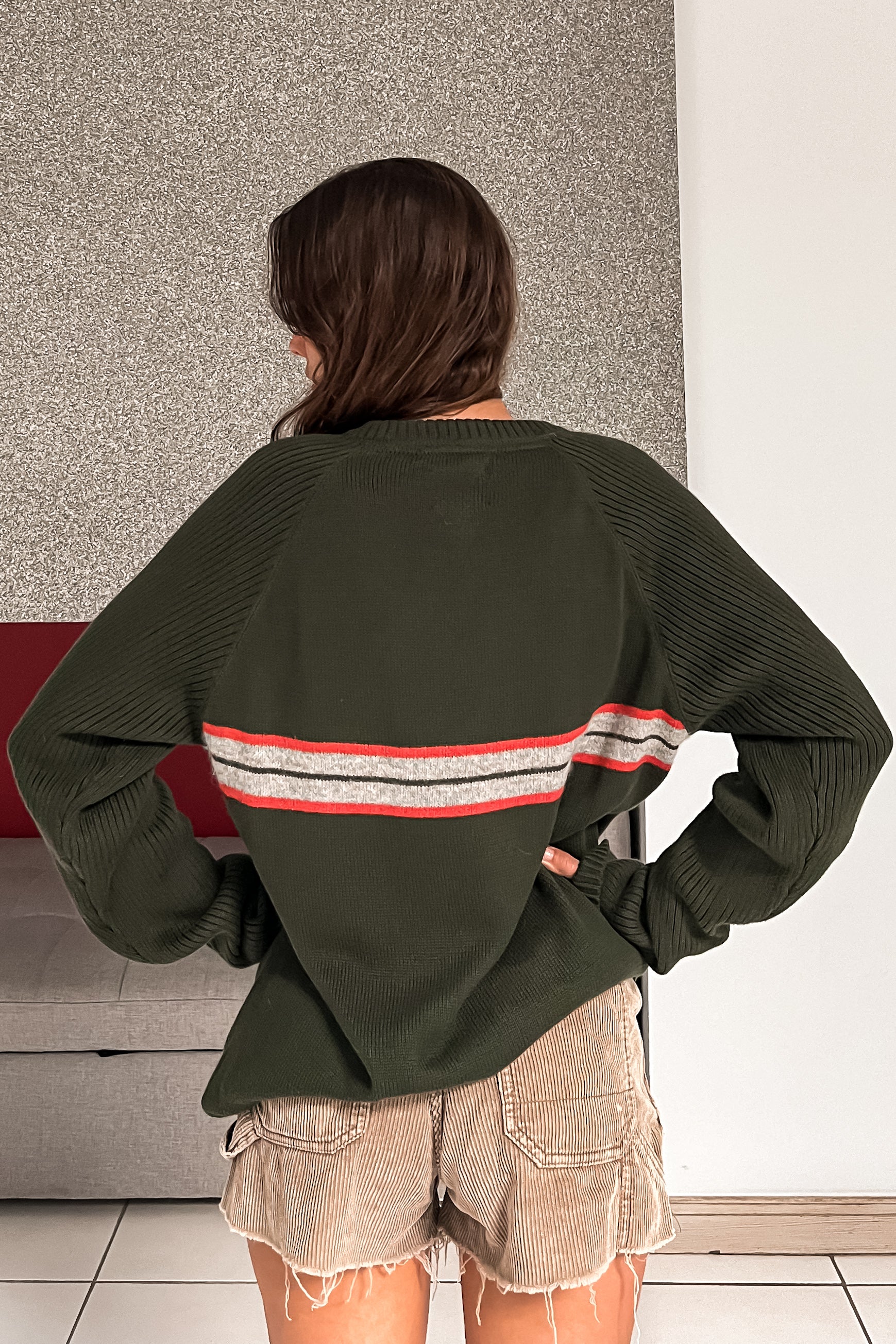 Introducing the CANES CLASSROOM VINTAGE SWEATER! This Tommy Hilfiger 90's V neck sweater features a comfortable stretchy fabric for a good oversize fit. Made with 100% cotton, and the Hilfiger label intact, this vintage piece fits sizes S-L. Stay warm this semester, Miami AC's are very cold!