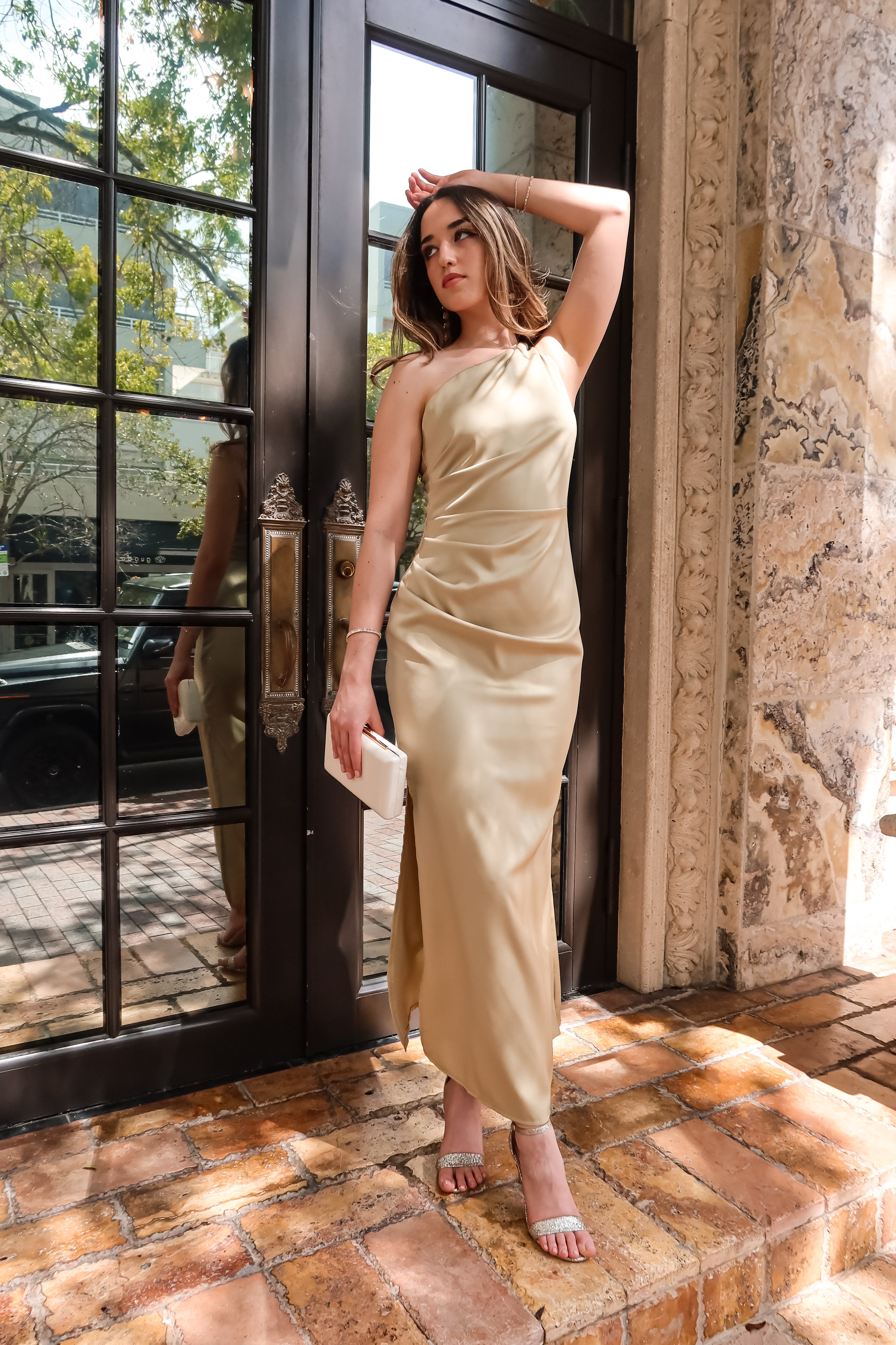 SOLAIL ONE SHOULDER MAXI DRESS