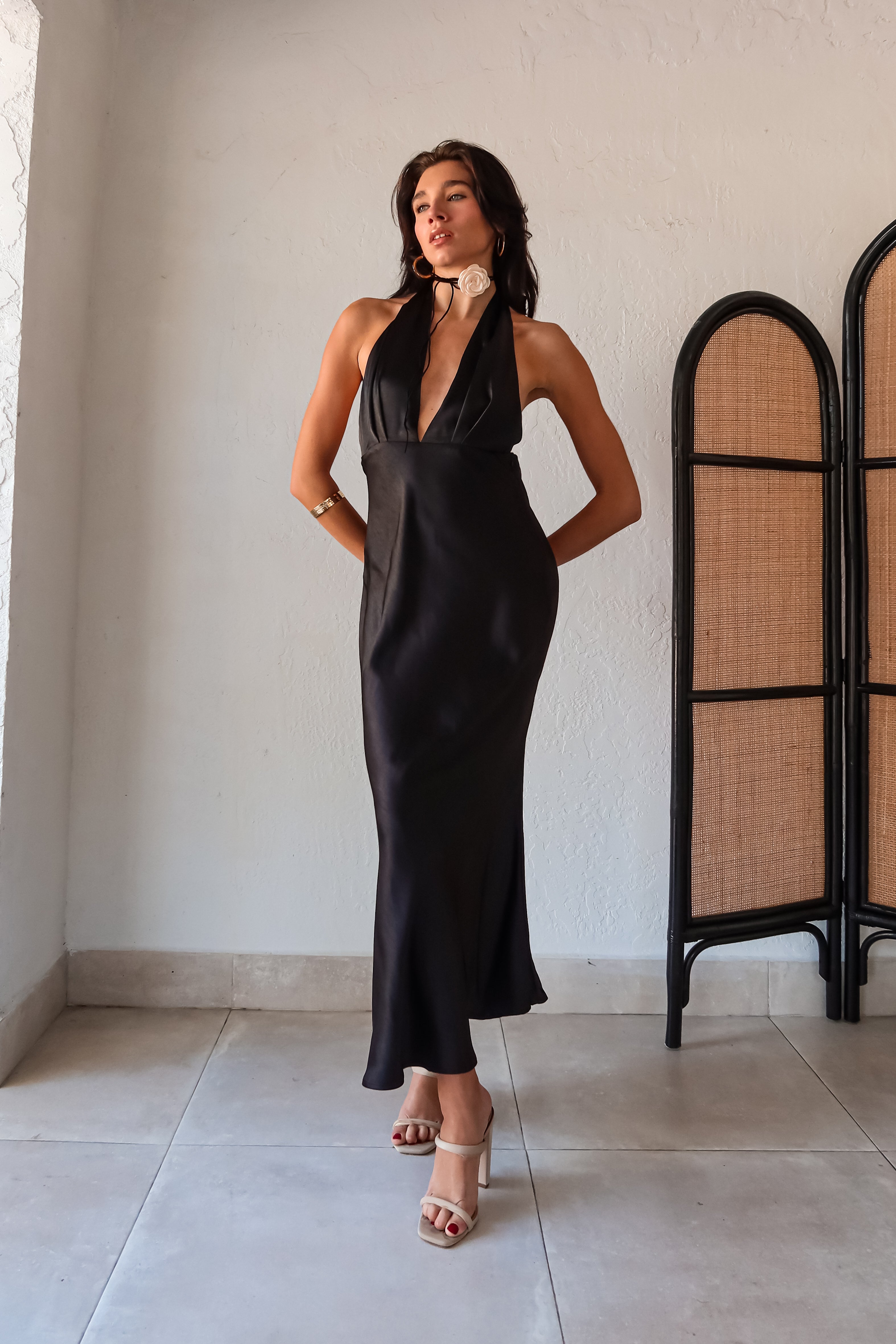 IT’S FATE SATIN MAXI DRESS