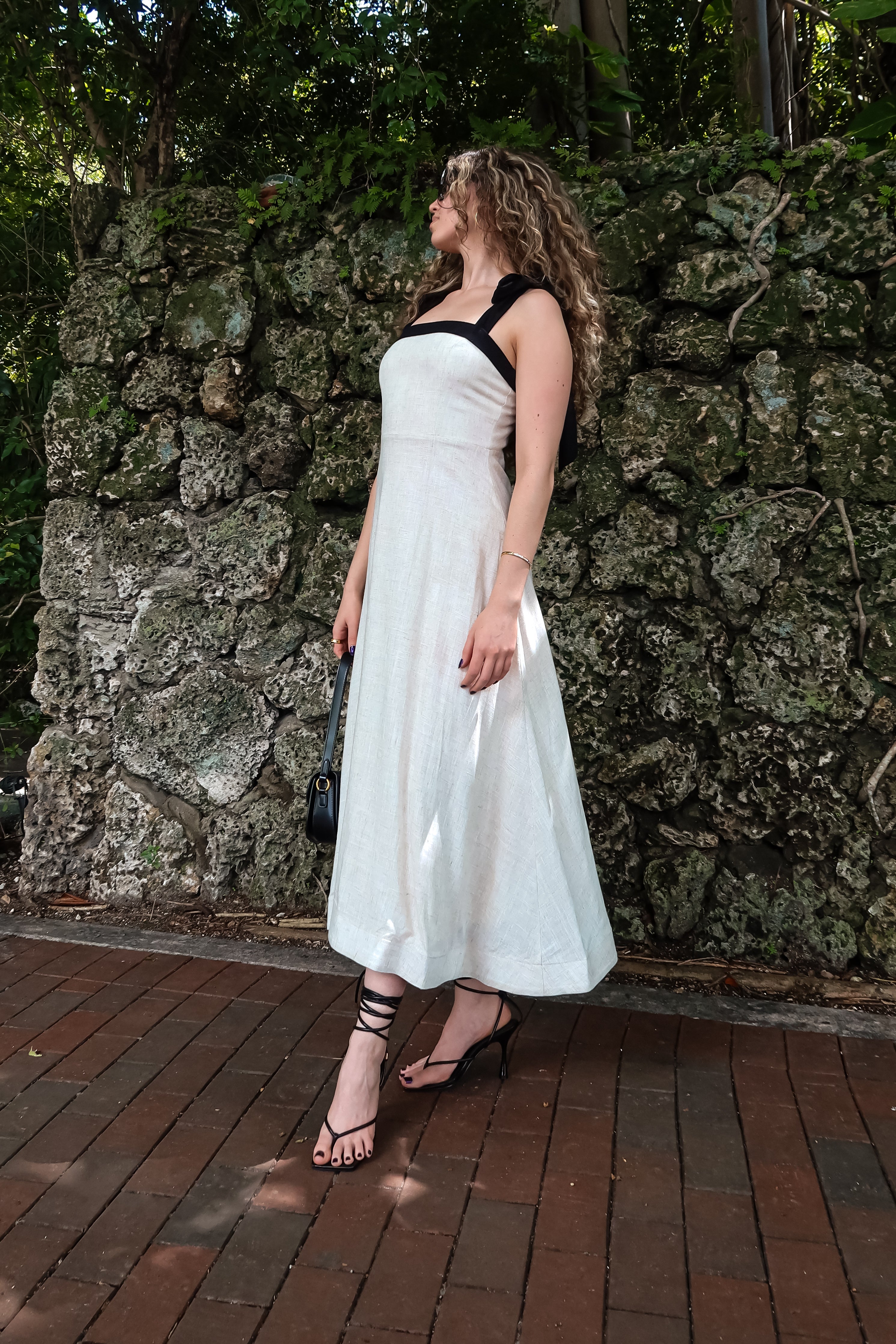 PALERMA COTTON LINEN MIDI DRESS