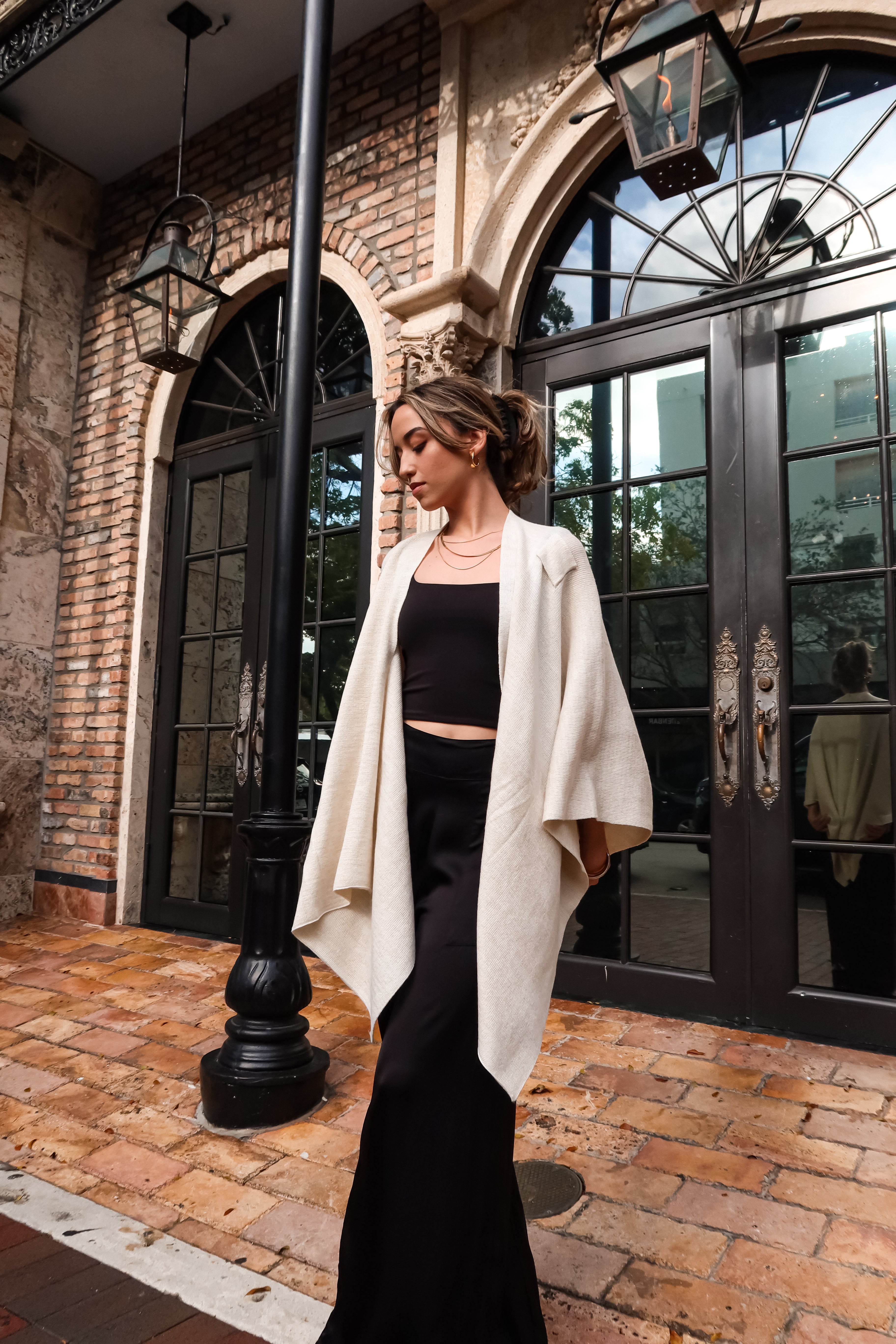 LUREX PONCHO CARDIGAN