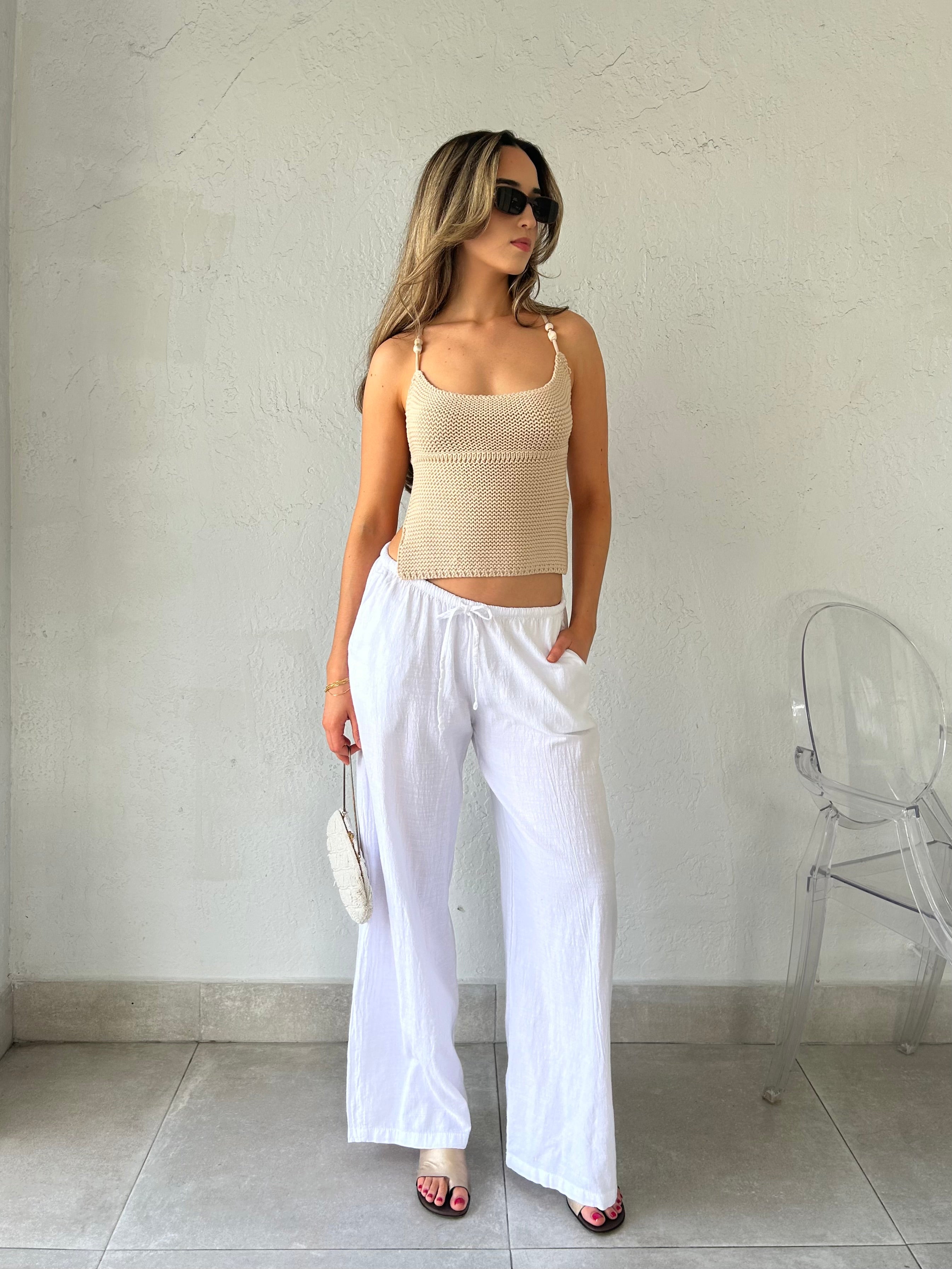 MERMAID KNIT HALTER TOP