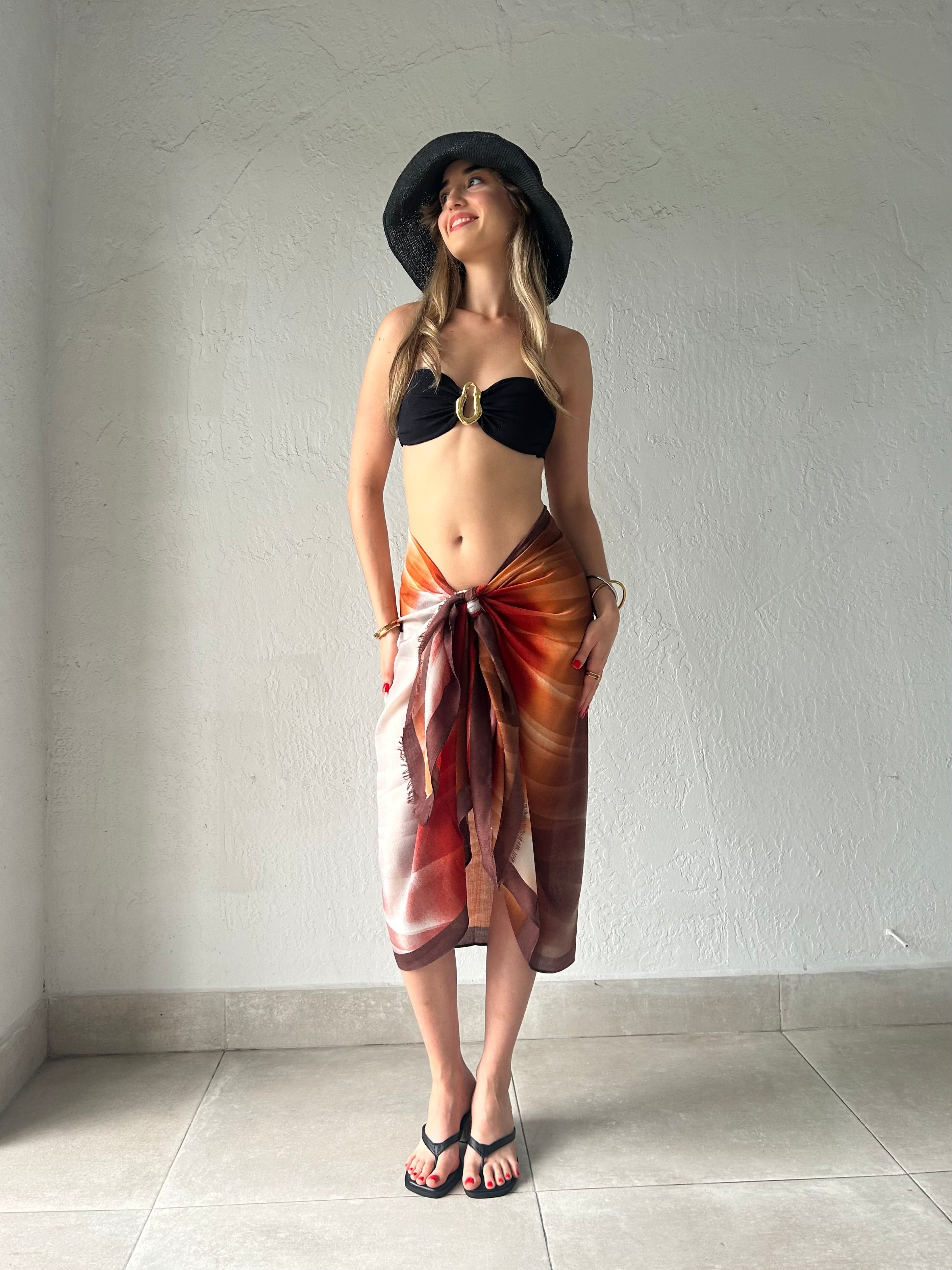 WATERCOLOR SARONG- RED DYE