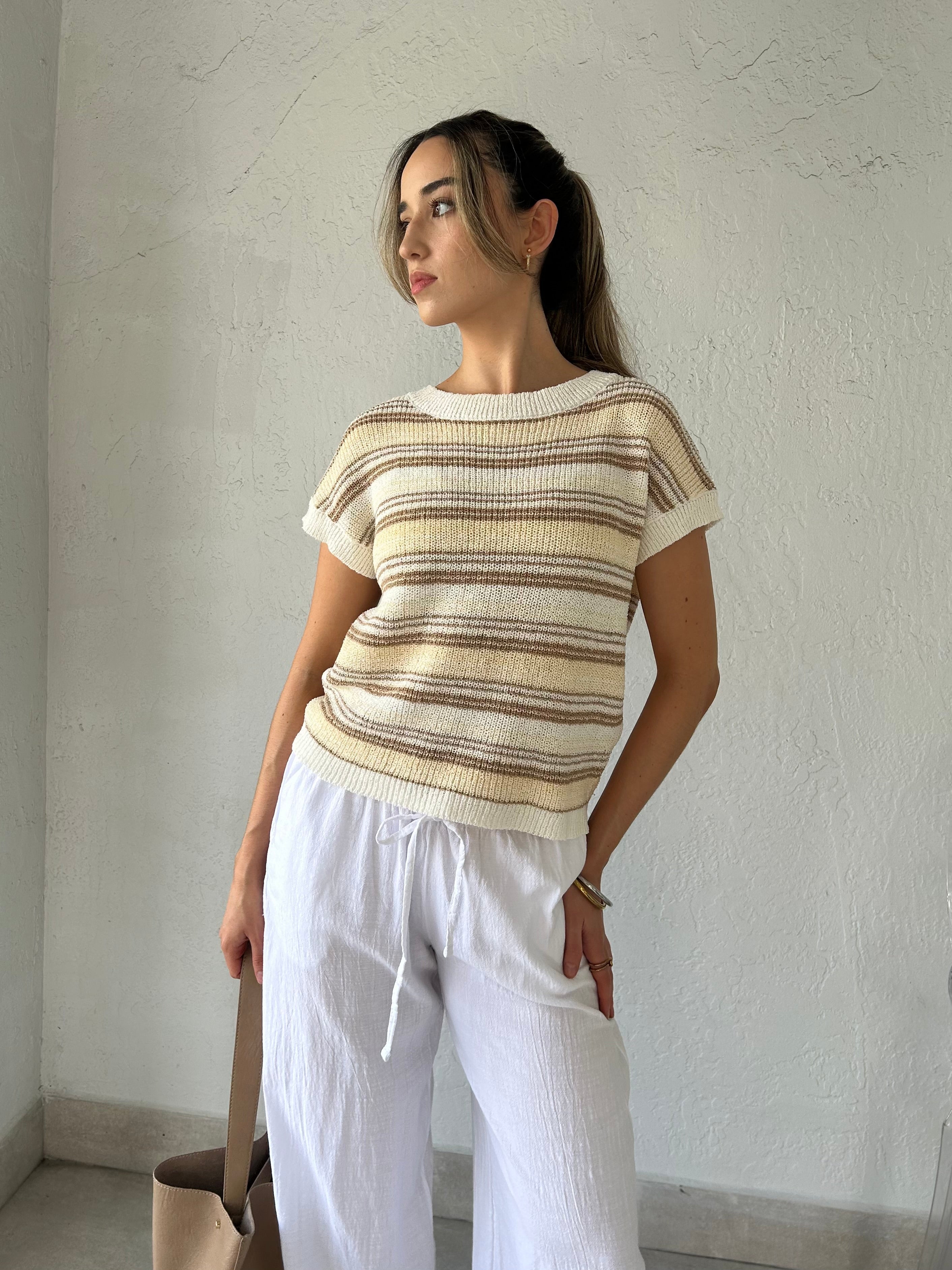 AFTER SUNRISE CROPPED KNIT TOP