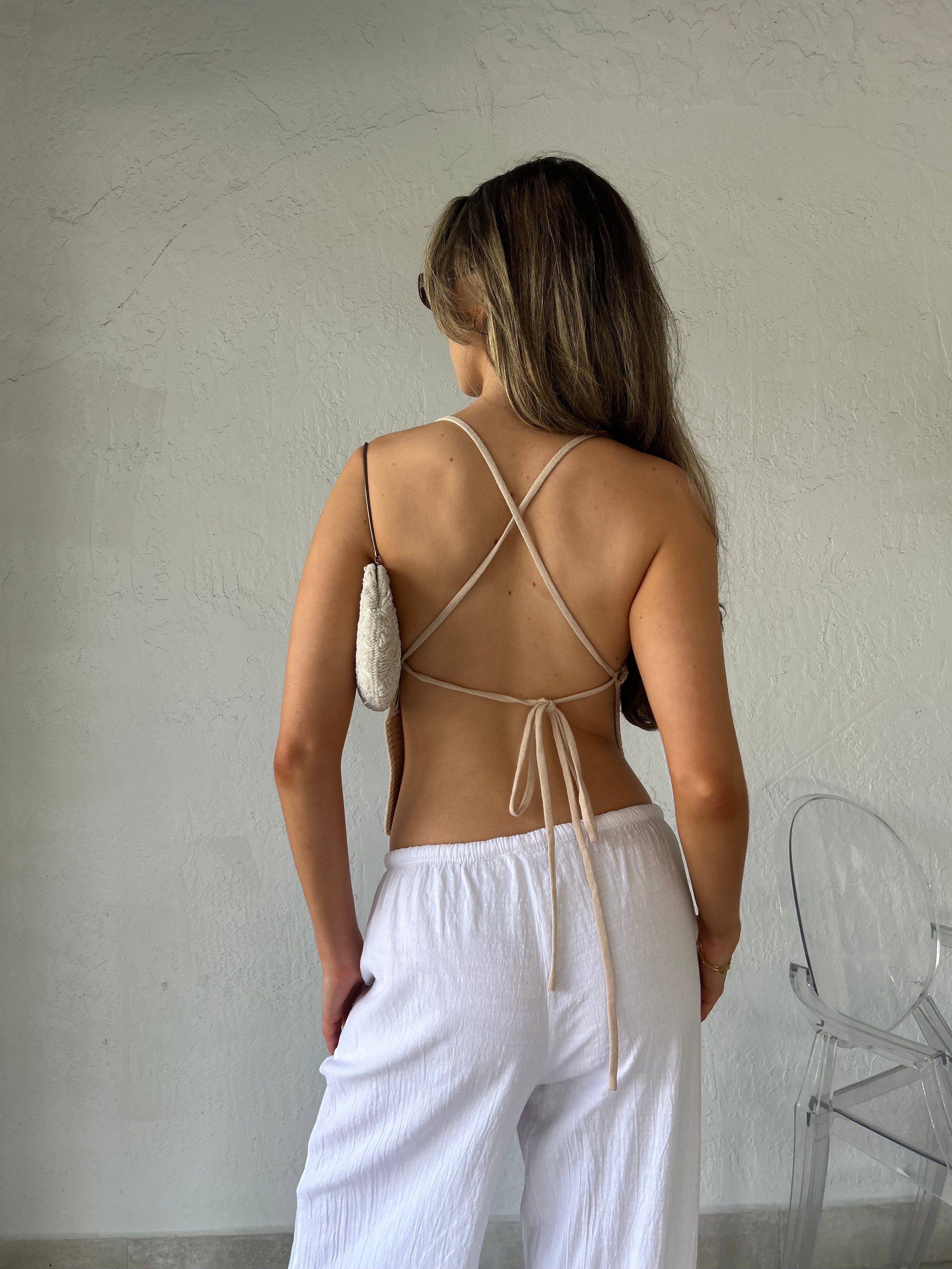 MERMAID KNIT HALTER TOP