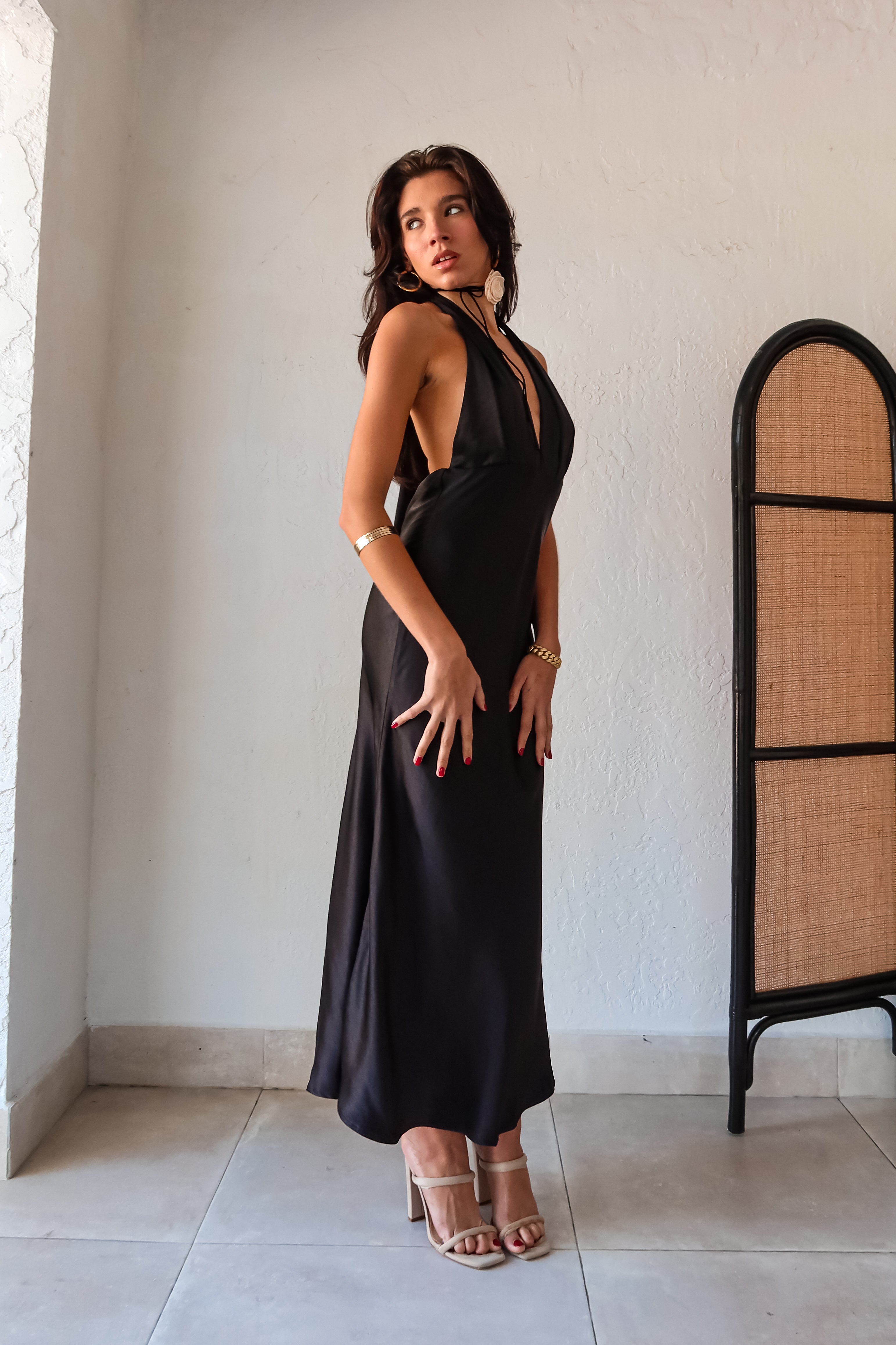 IT’S FATE SATIN MAXI DRESS