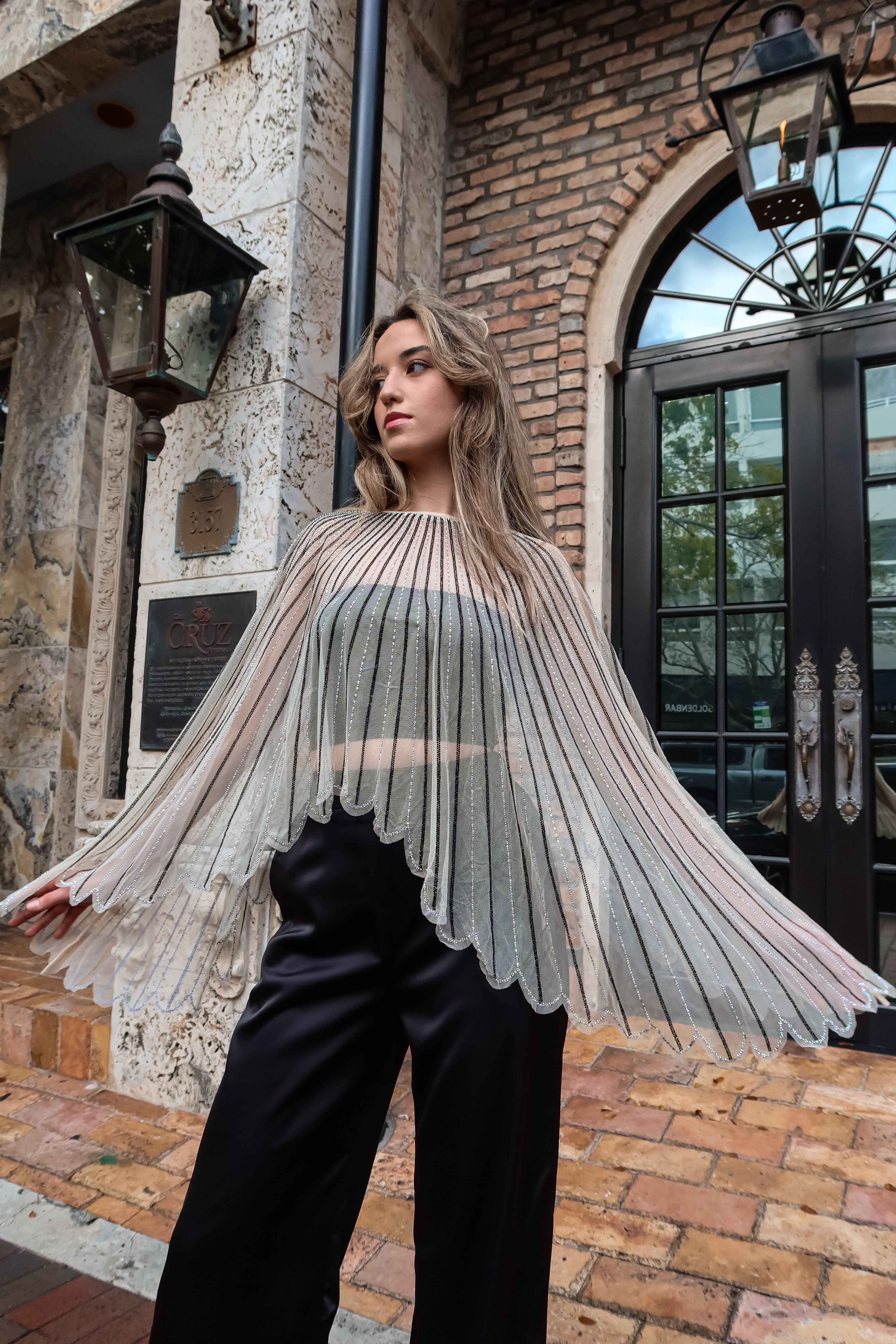 STUDIO 54 SEQUIN PONCHO