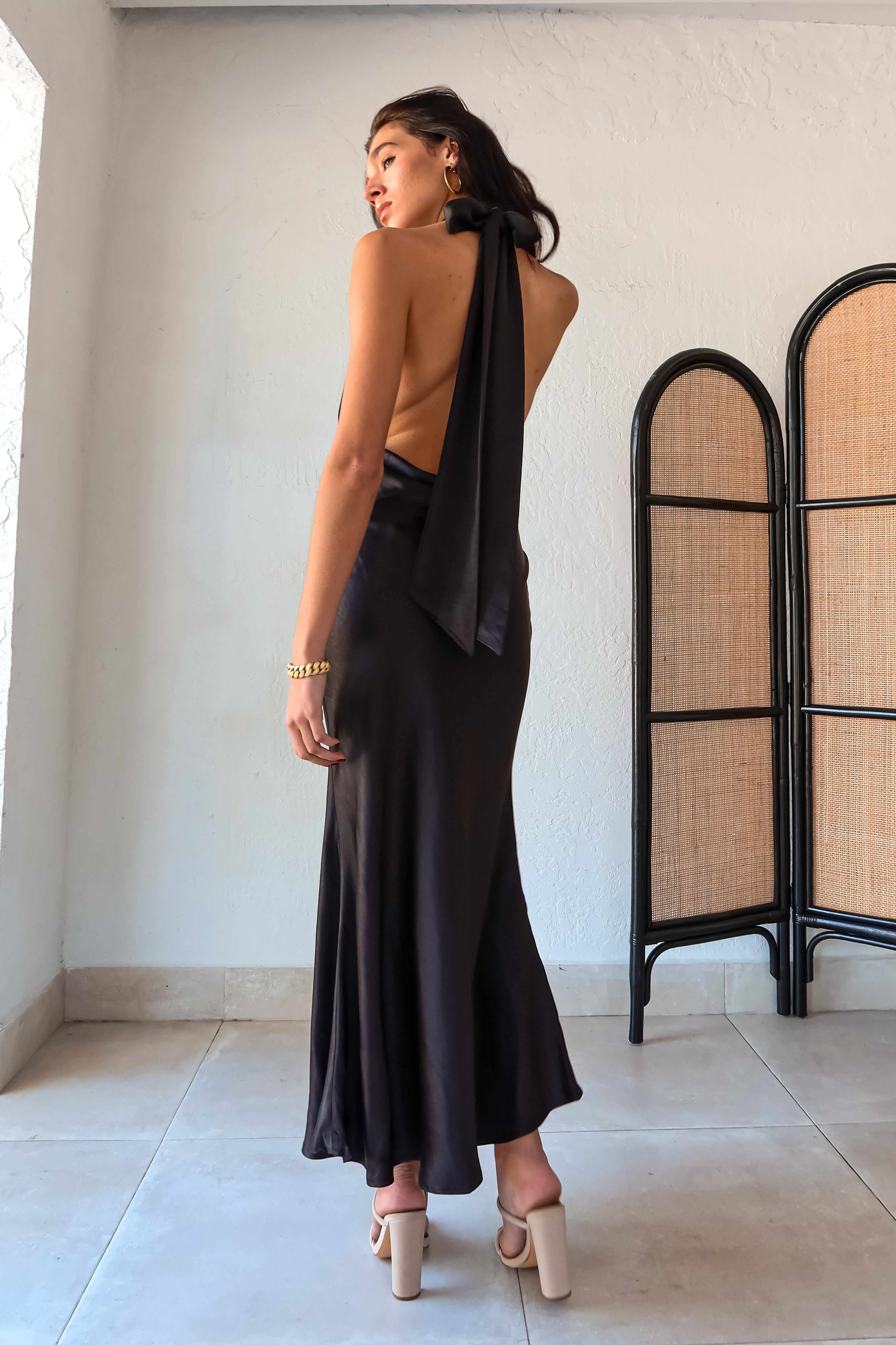 IT’S FATE SATIN MAXI DRESS