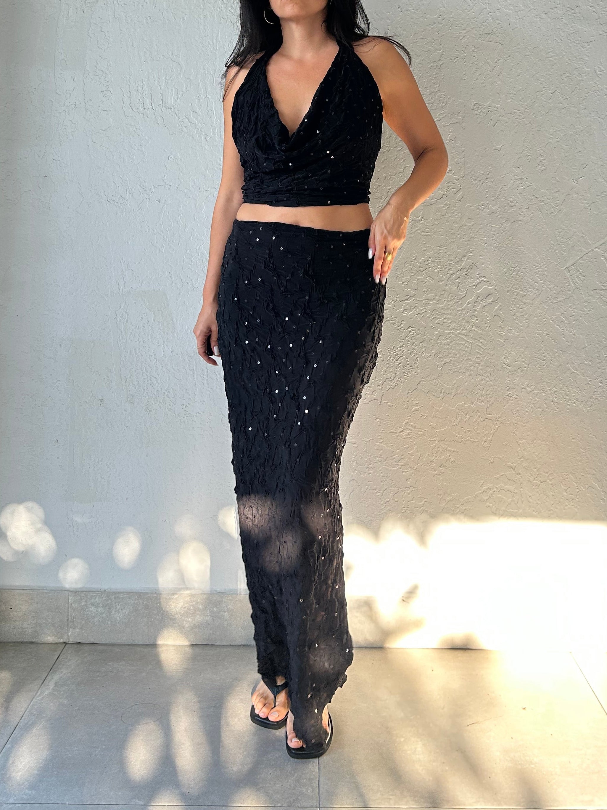 MELROSE MAXI SKIRT - ROSELIA SEQUIN