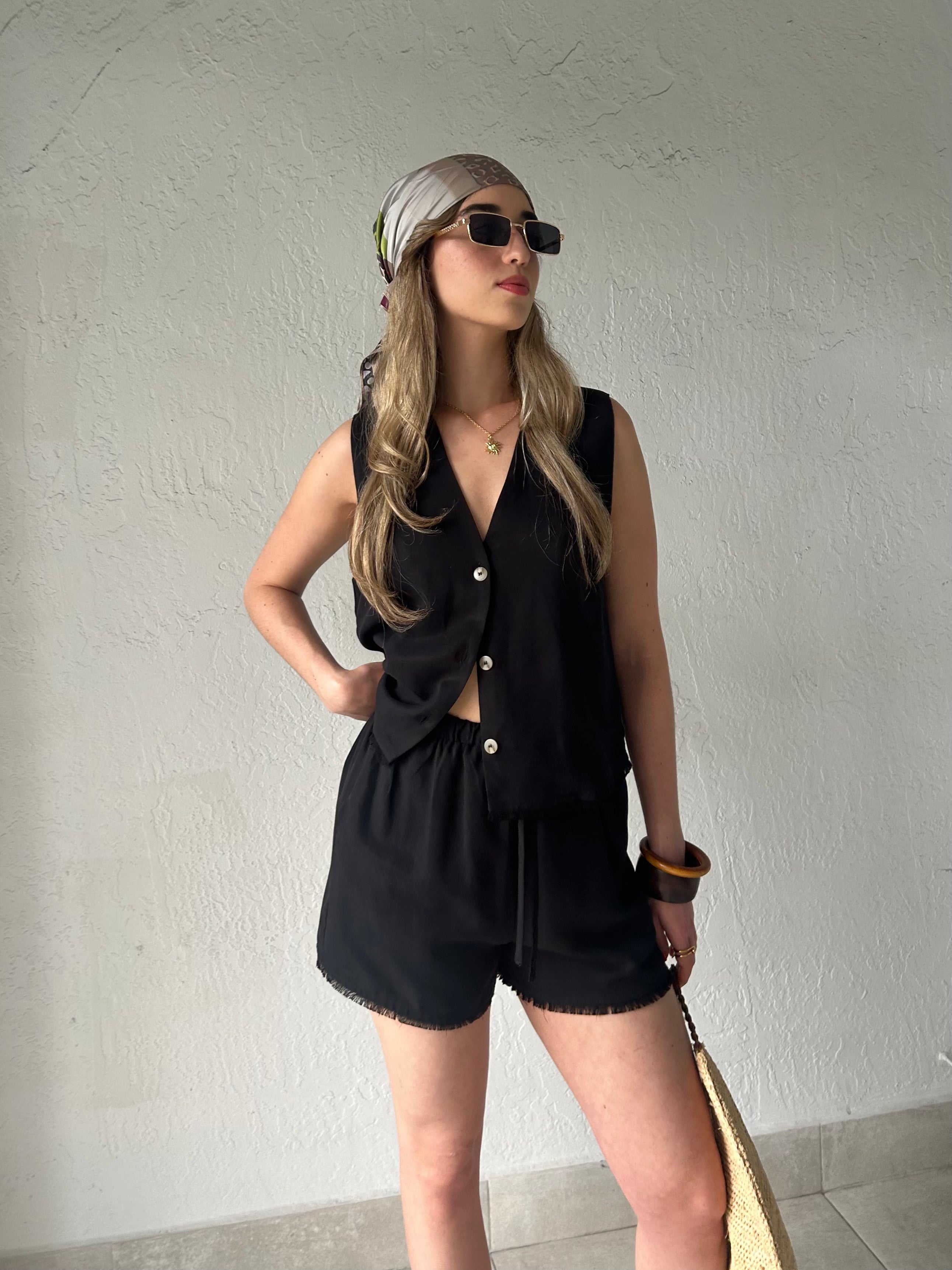 SEE YOU AGAIN TENCEL SHORT SET
