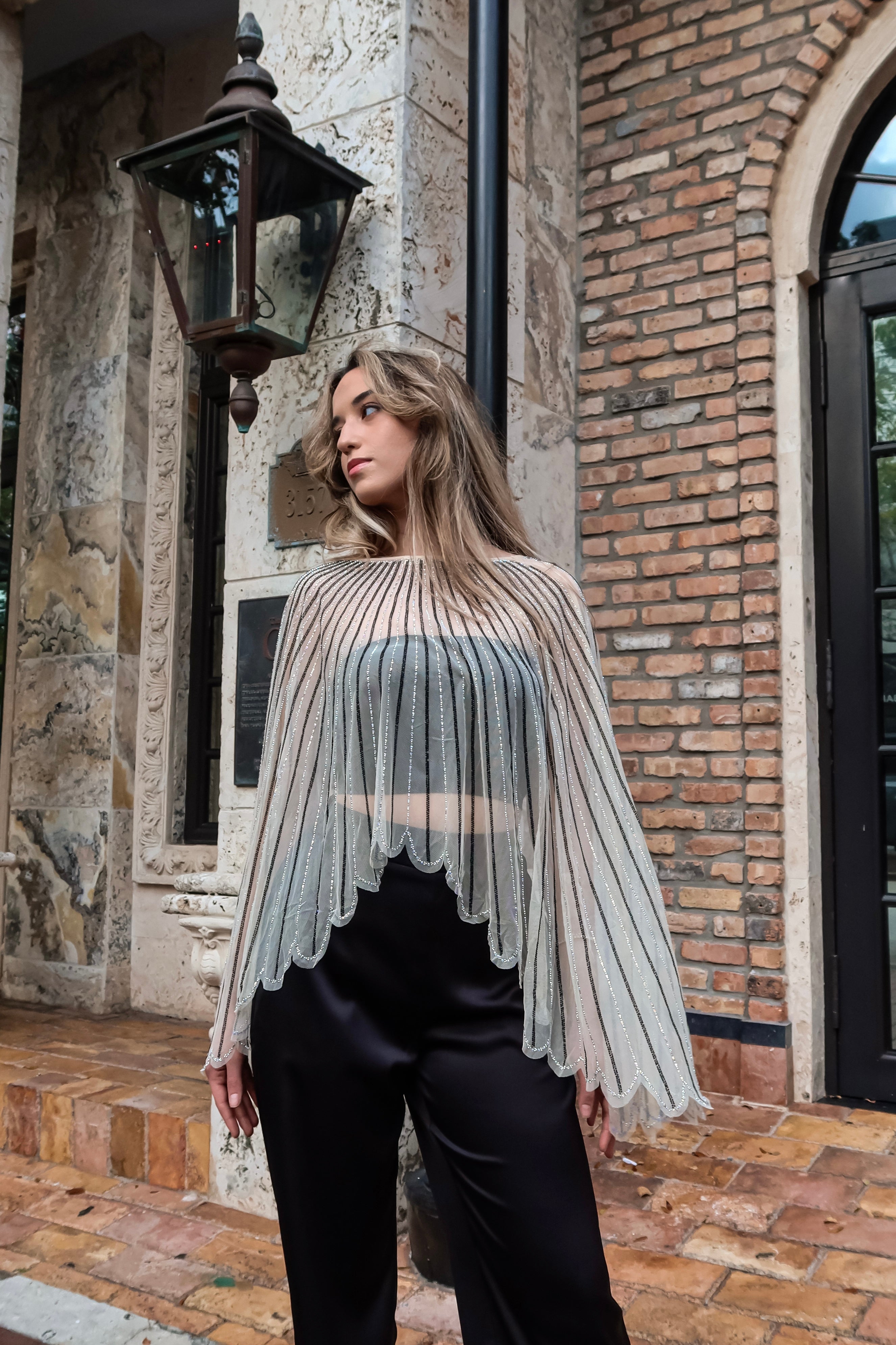 STUDIO 54 SEQUIN PONCHO