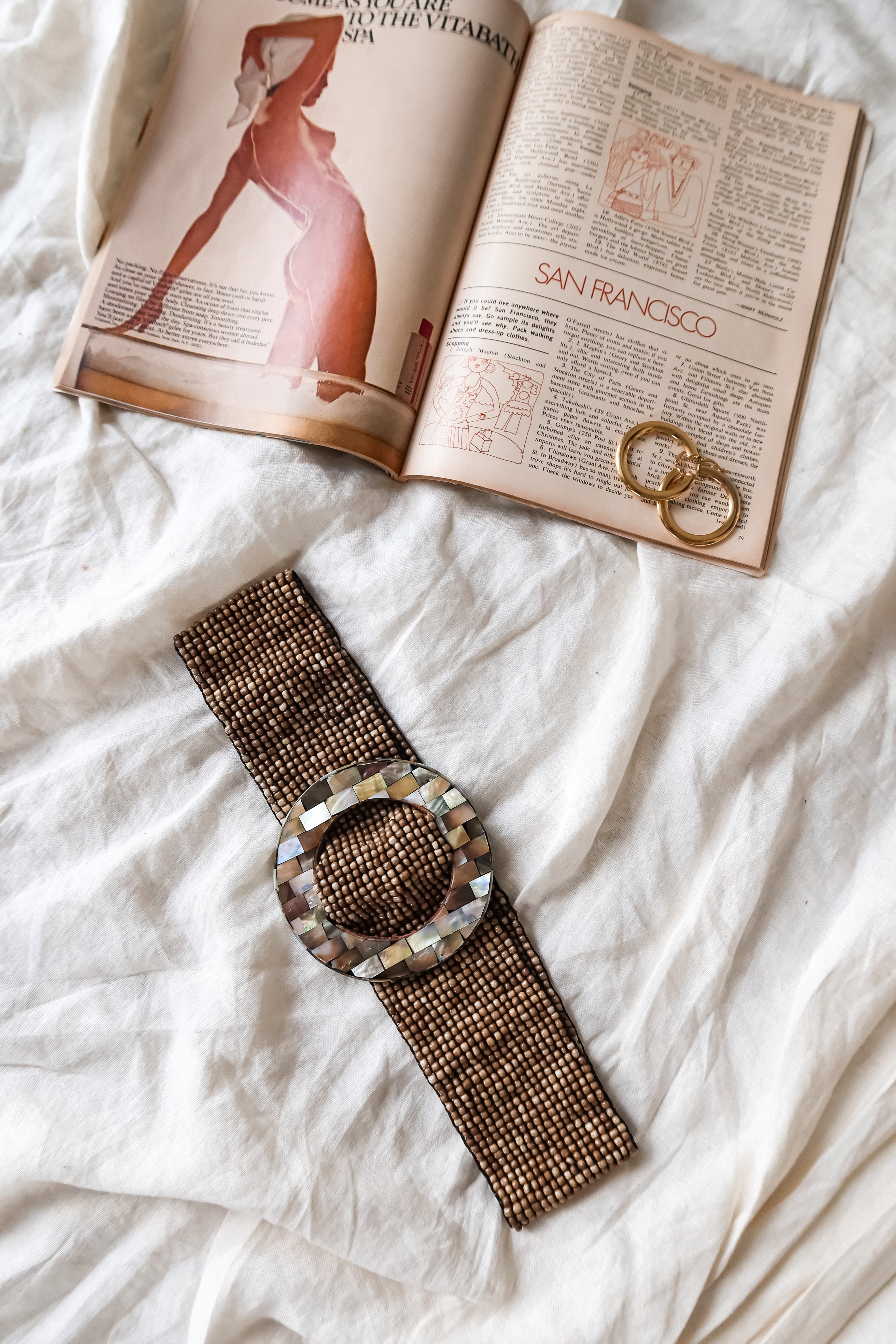 OZ BEADED BELT-SAND