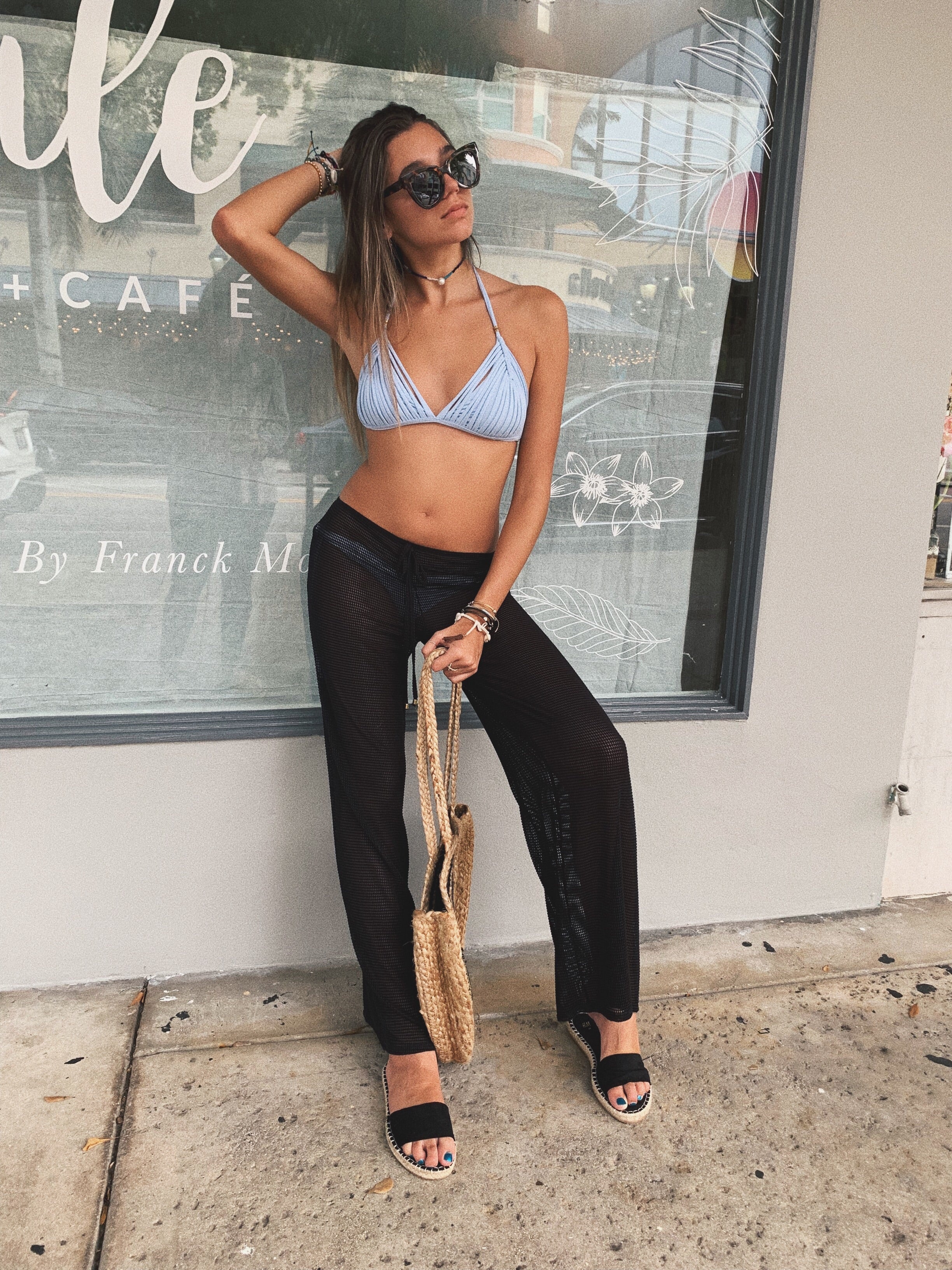 Your new best friend at the beach and poolside! Our Sasha mesh pant has been a constant best seller for the past 5 years and for good reason. This snag-proof sheer stretch mesh design is not only durable and water-friendly, but also quick-drying for all your aquatic adventures. With an elastic waistband and faux drawstring, you'll be the envy of the pool (or beach)!