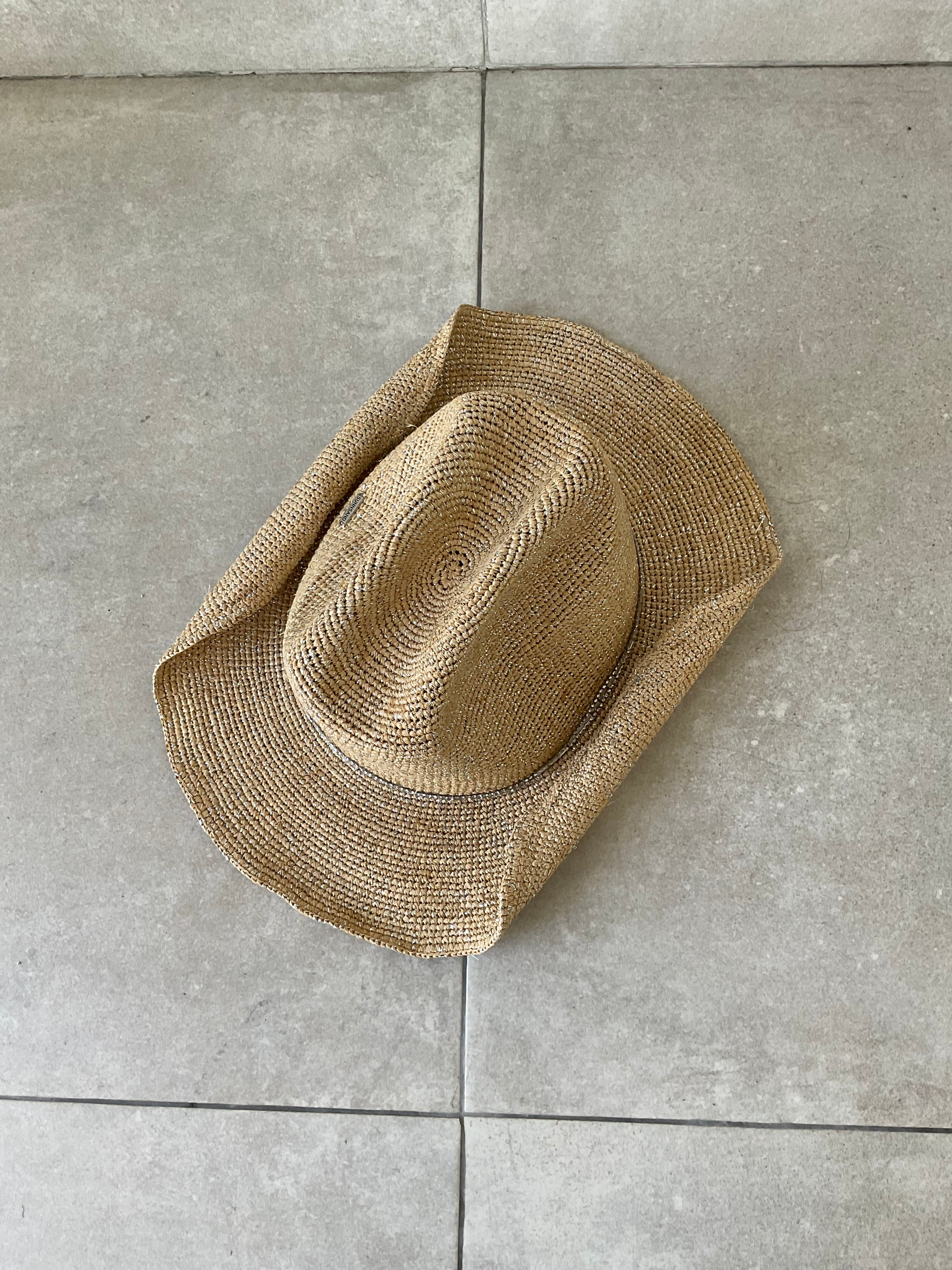 AT SUNSET RAFFIA COWBOY HAT