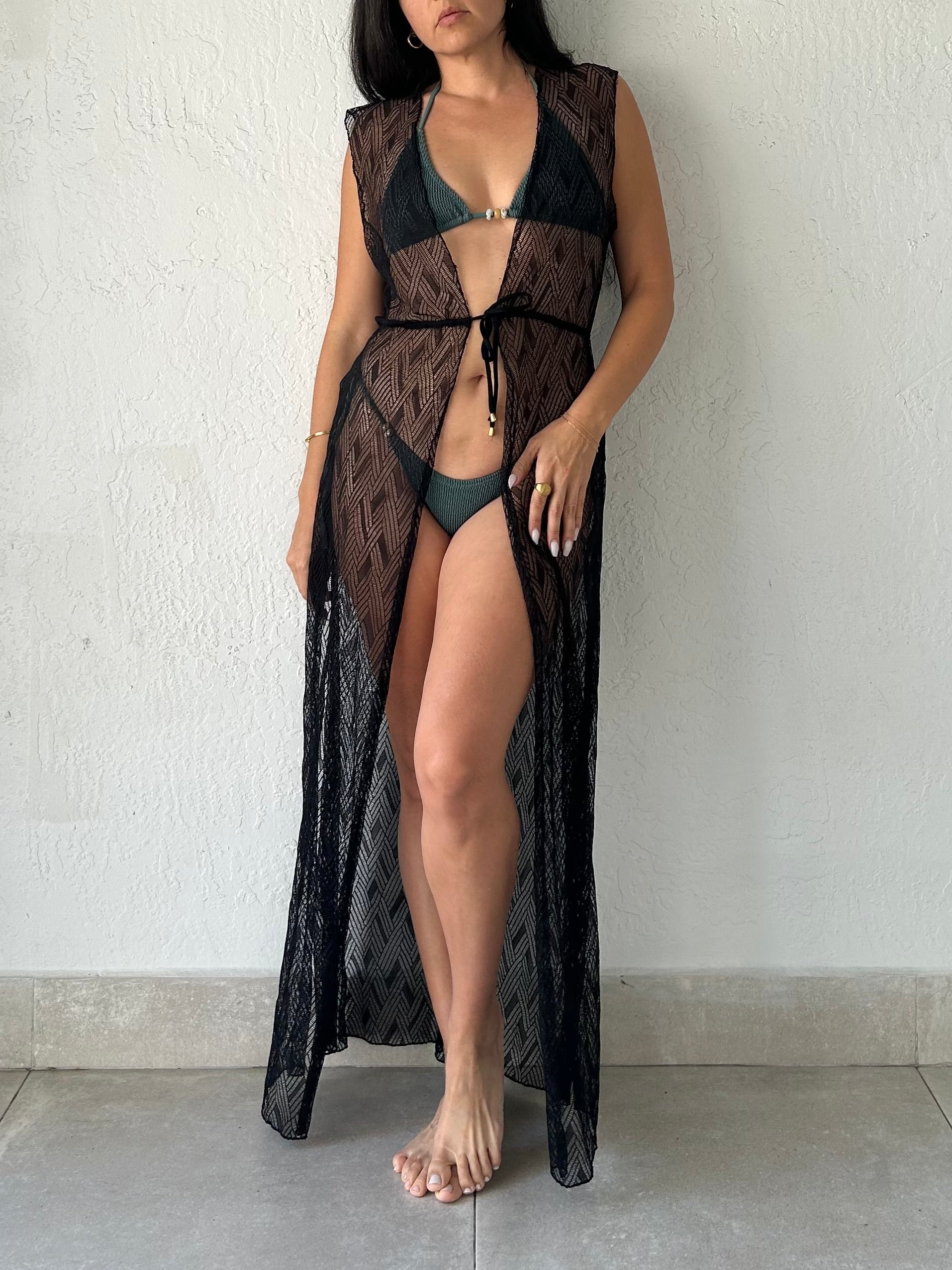 DEL MAR LONG TUNIC-BLACK