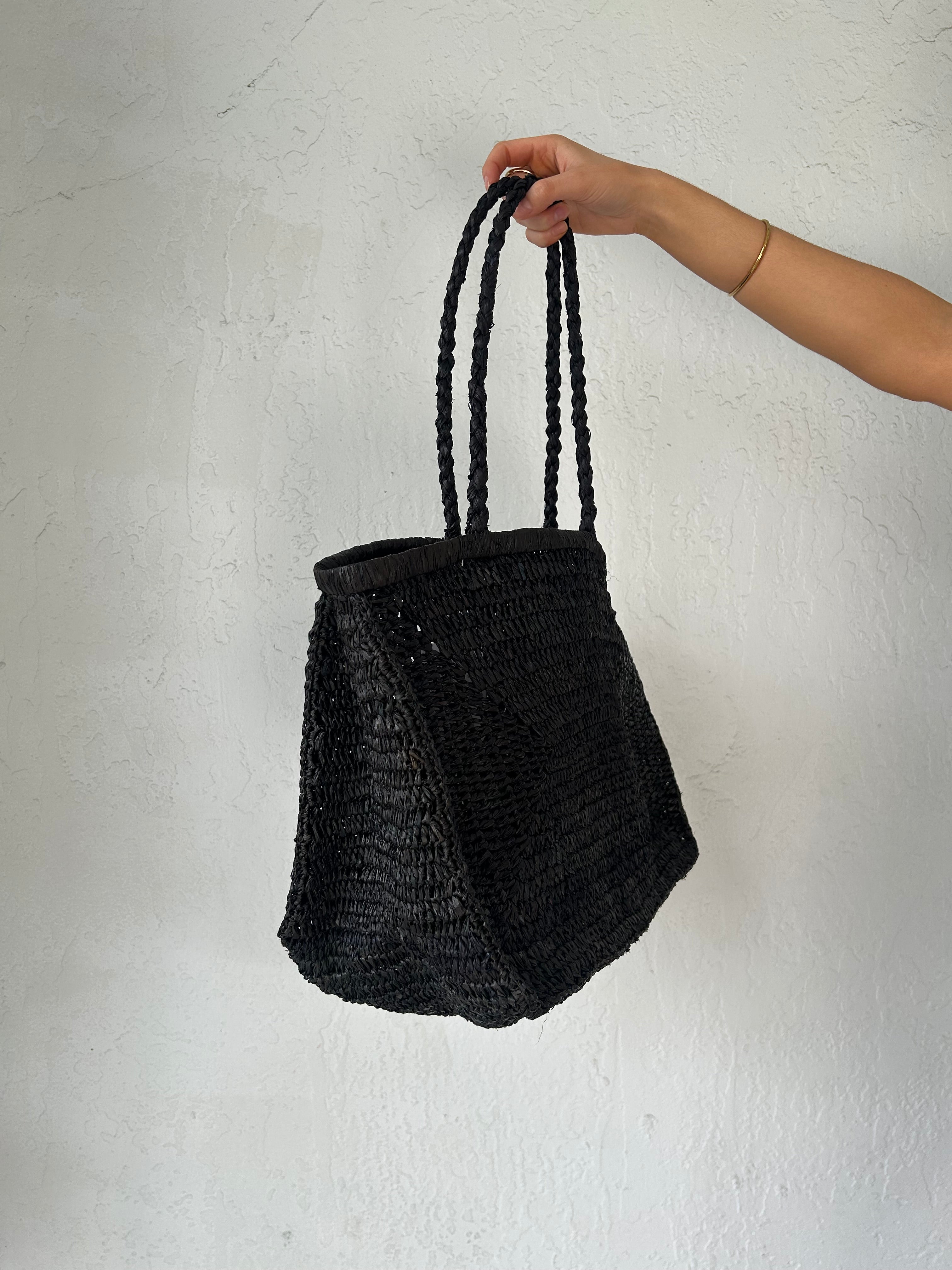 MEDIUM RAFFIA BEACH TOTE