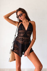 Channel your inner beach babe with our PEBBLE BEACH WAVE ROMPER! This black chevron romper is made from a durable stretch mesh knit, waterproof, and quick drying. Plus, the elastic waistband and hood add both style and functionality. Don't forget, it also serves as the perfect swim cover up. Made in the USA and true to size.