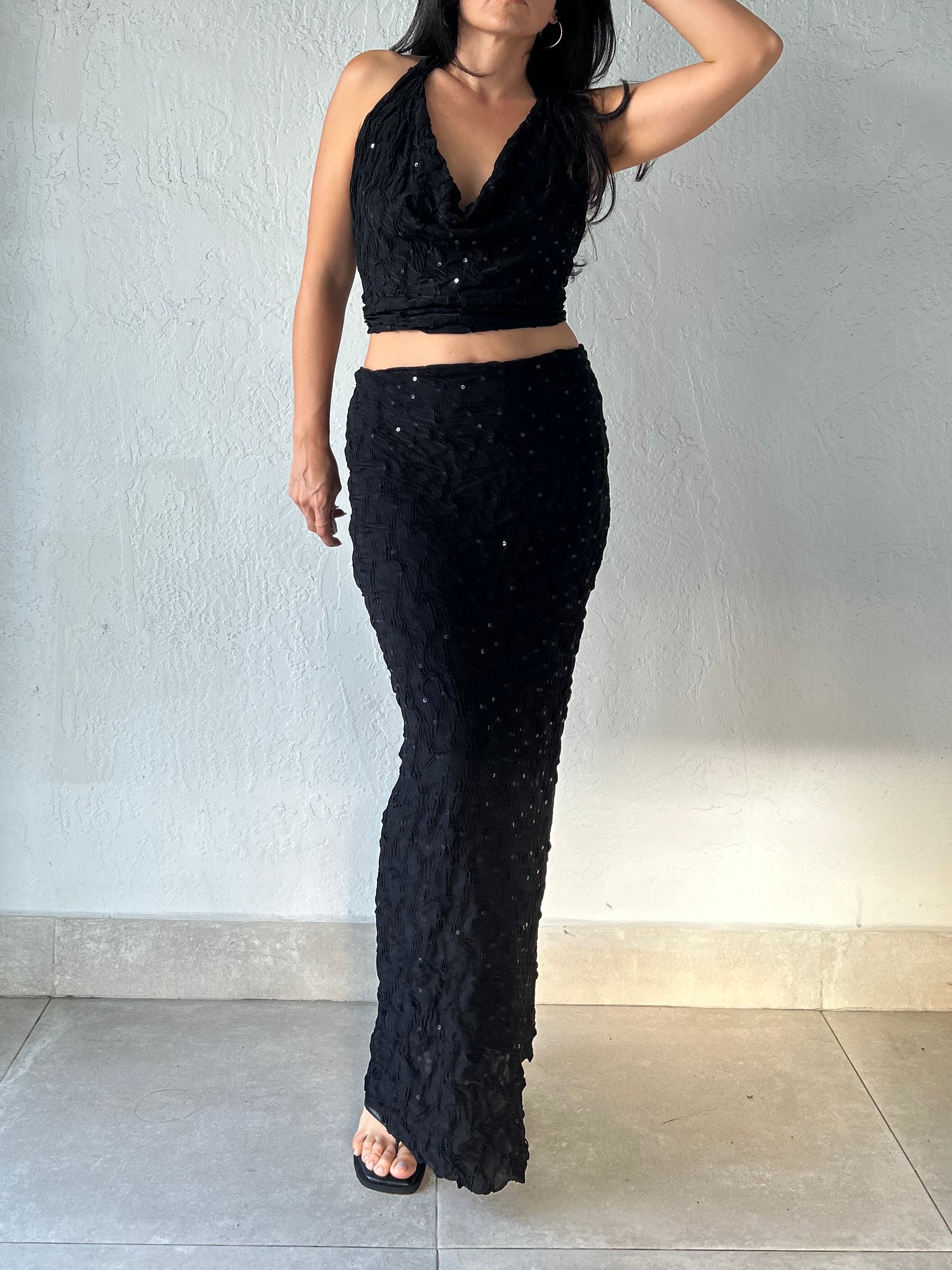 MELROSE WRAP TOP - ROSELIA SEQUIN
