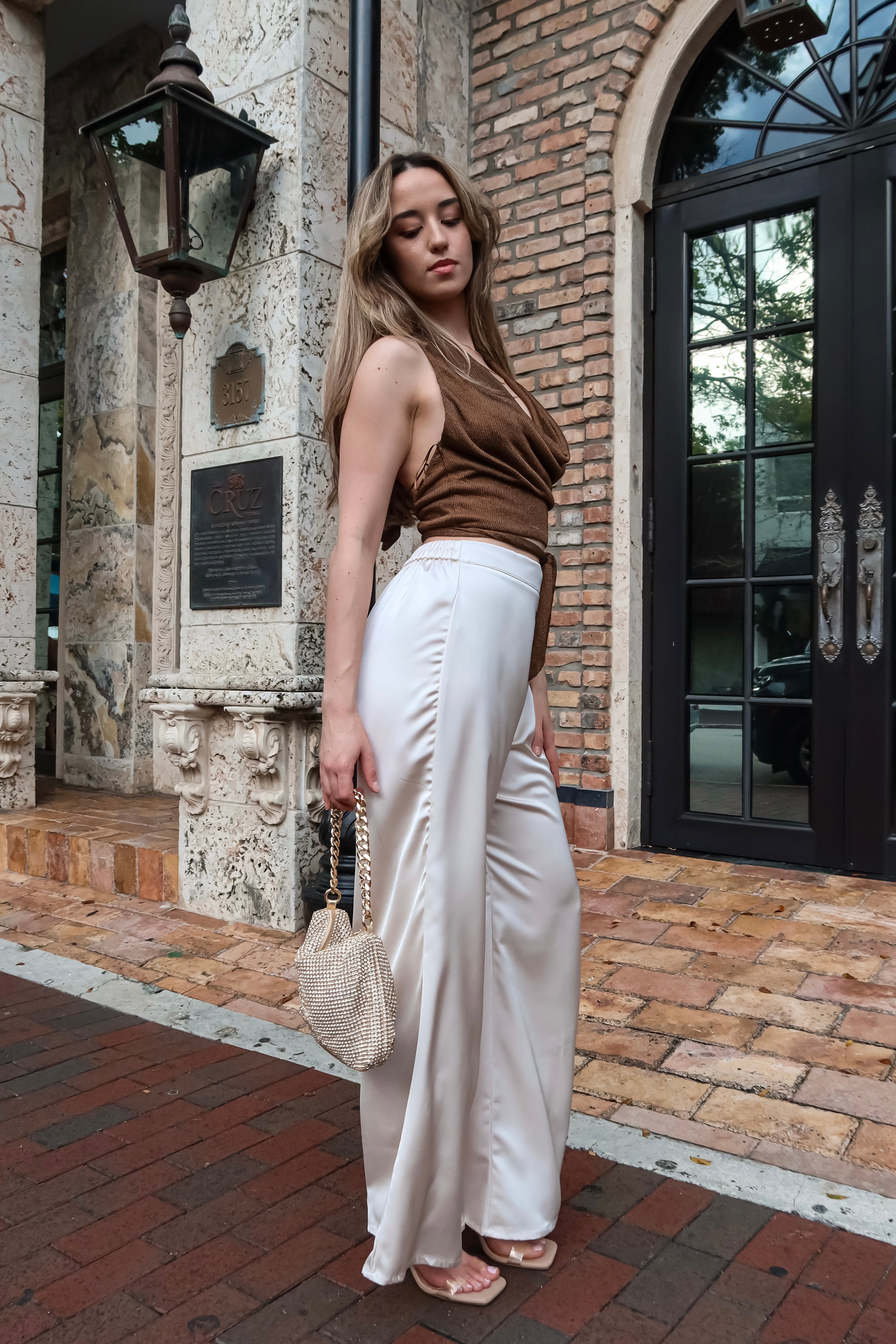 BORDEAUX MUSE KNIT HALTER HONEY