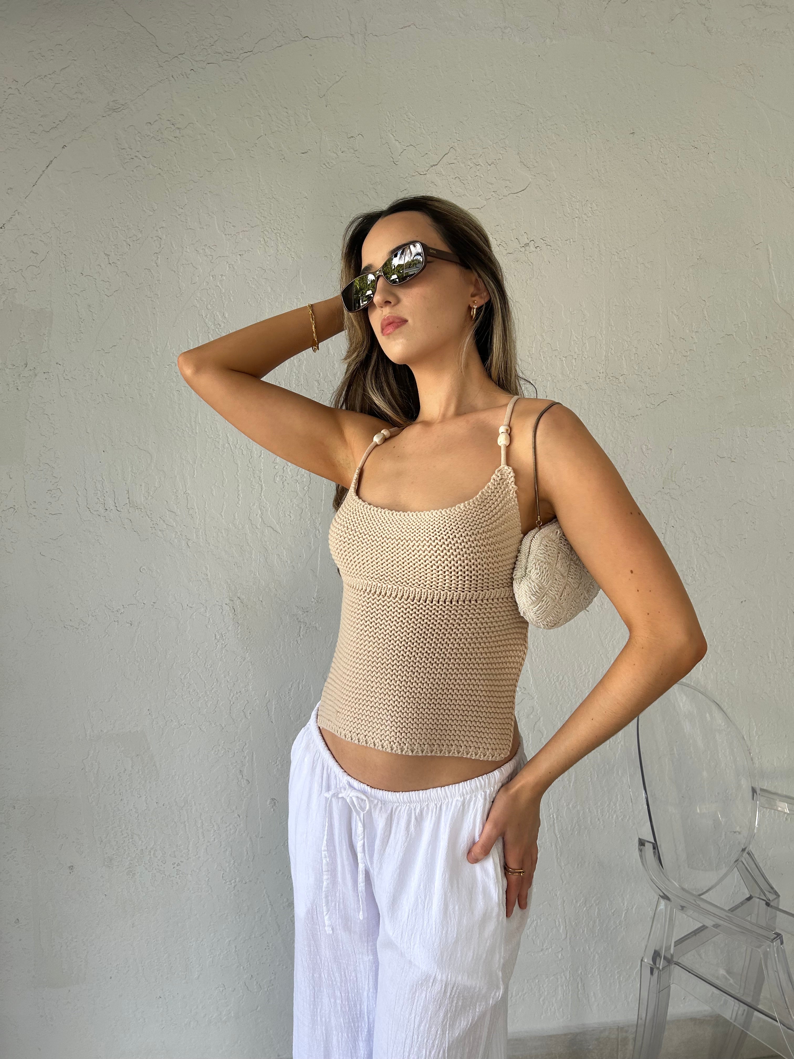 MERMAID KNIT HALTER TOP