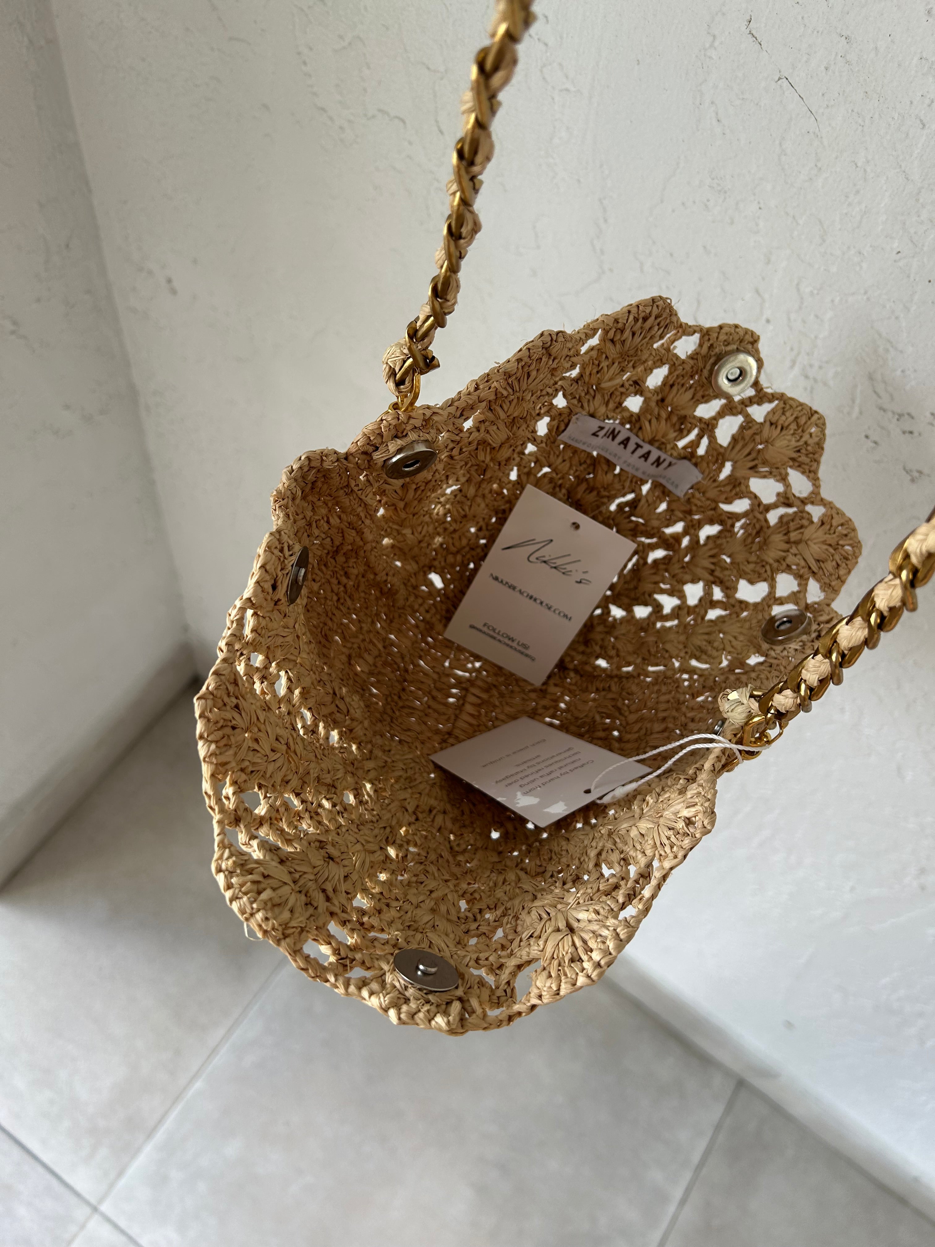 SHELLY RAFFIA BAG
