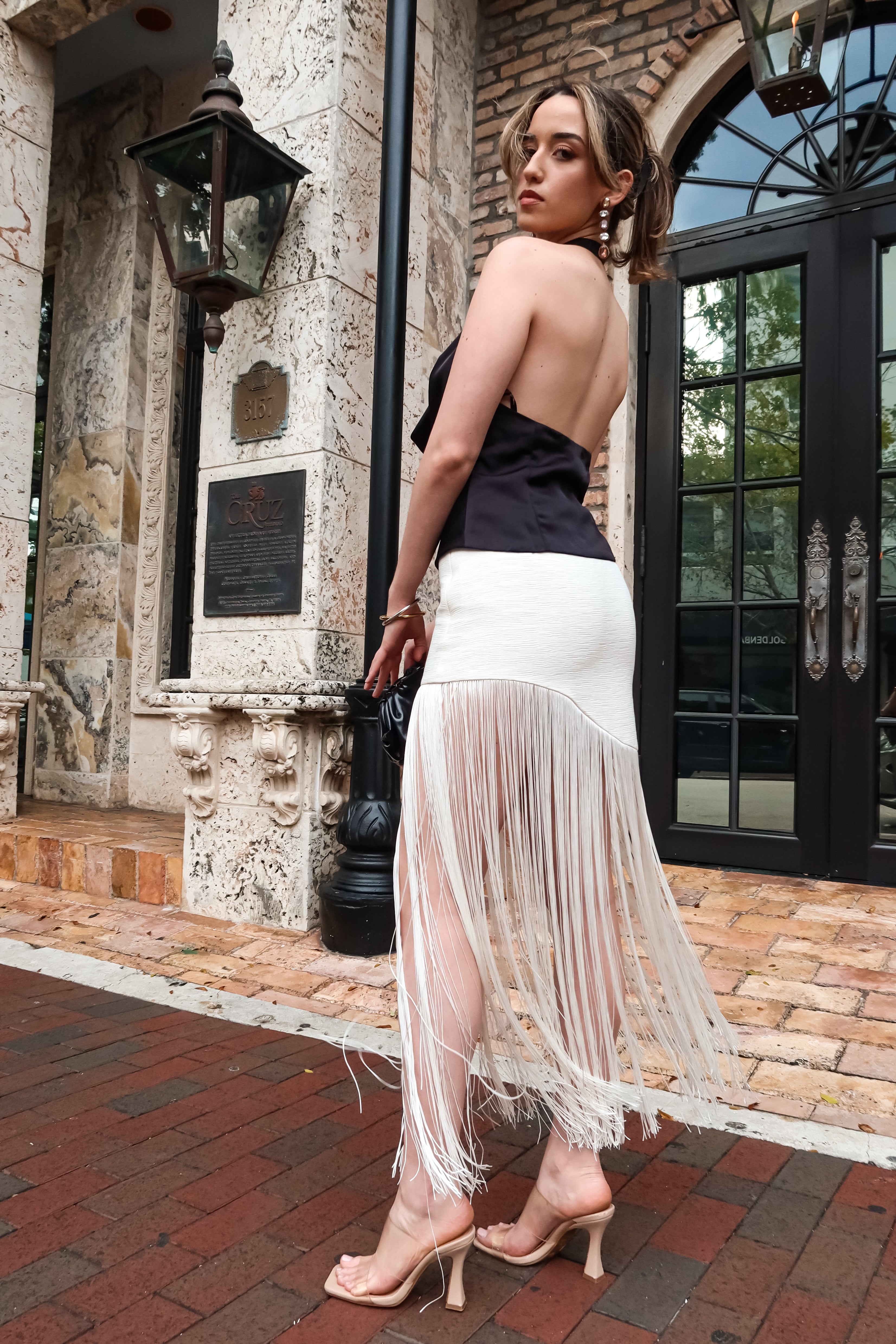 EDEN ROC FRINGE SKIRT