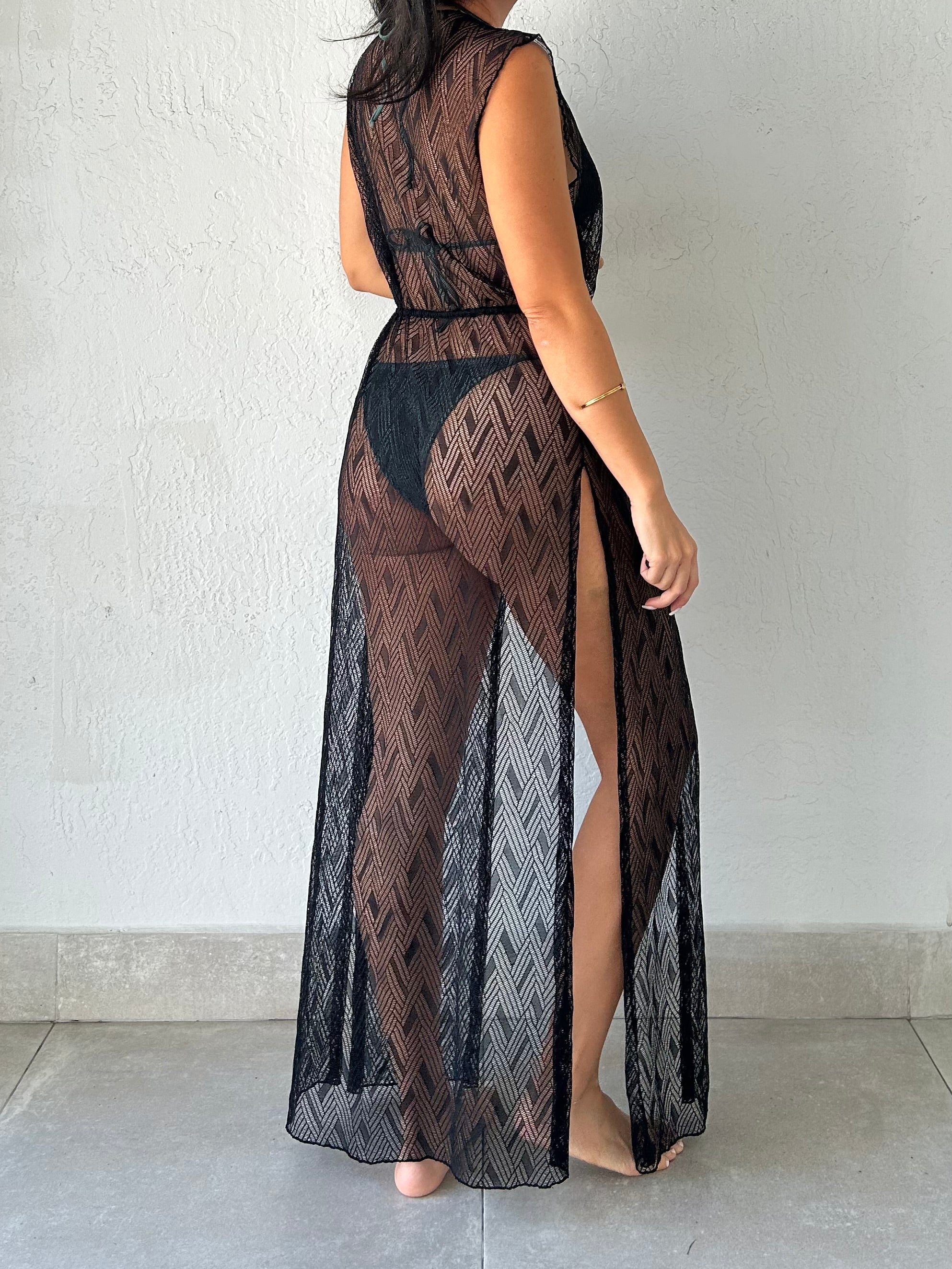 DEL MAR LONG TUNIC-BLACK