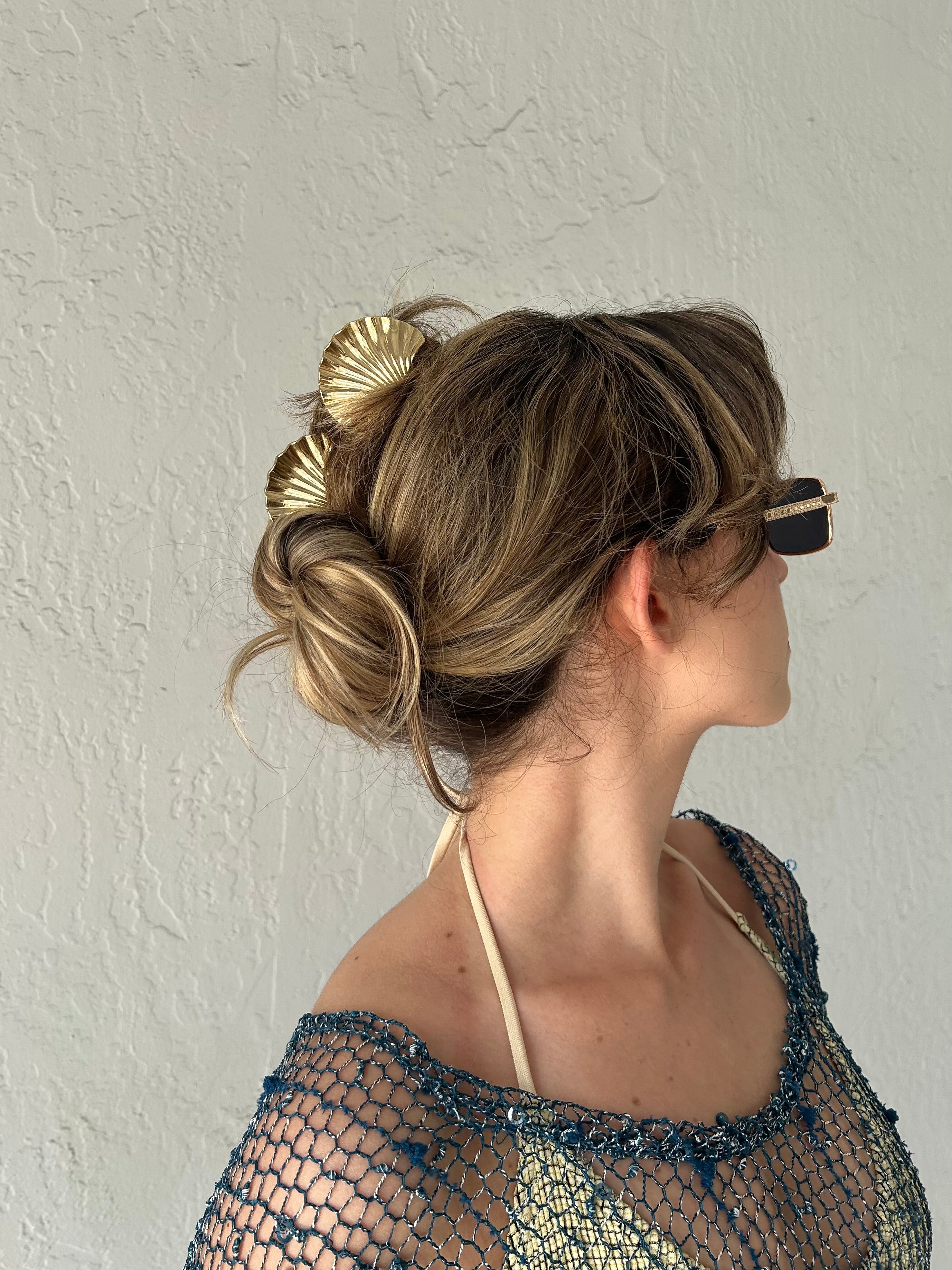 SHELL METAL HAIR CLIP