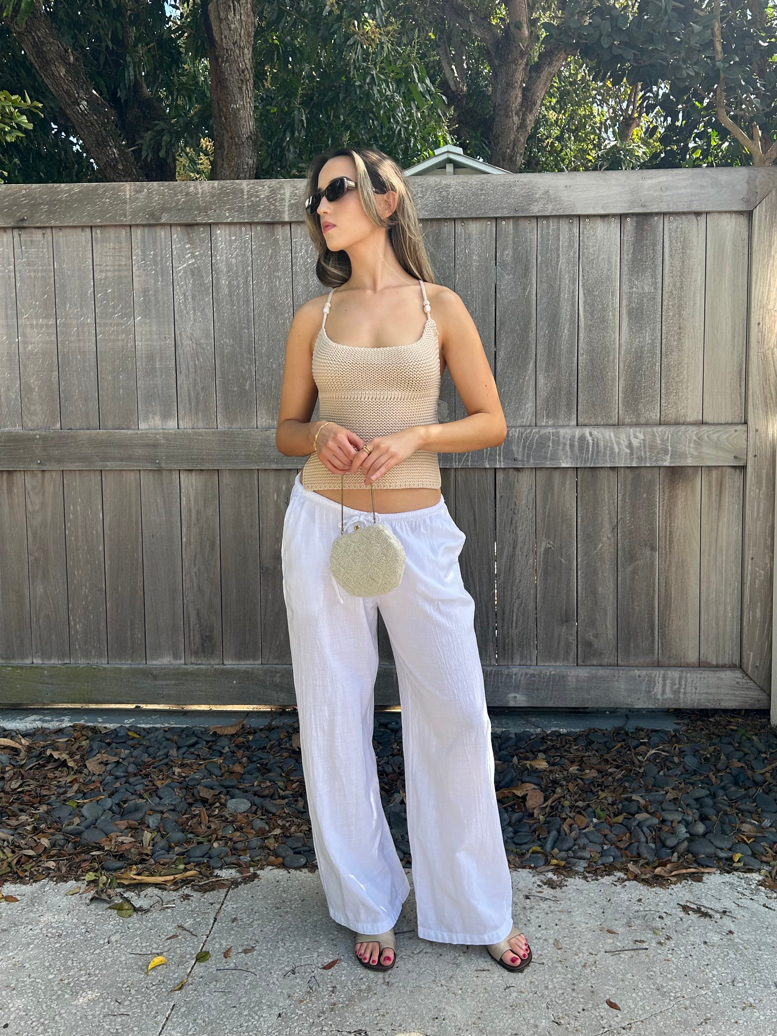 MERMAID KNIT HALTER TOP