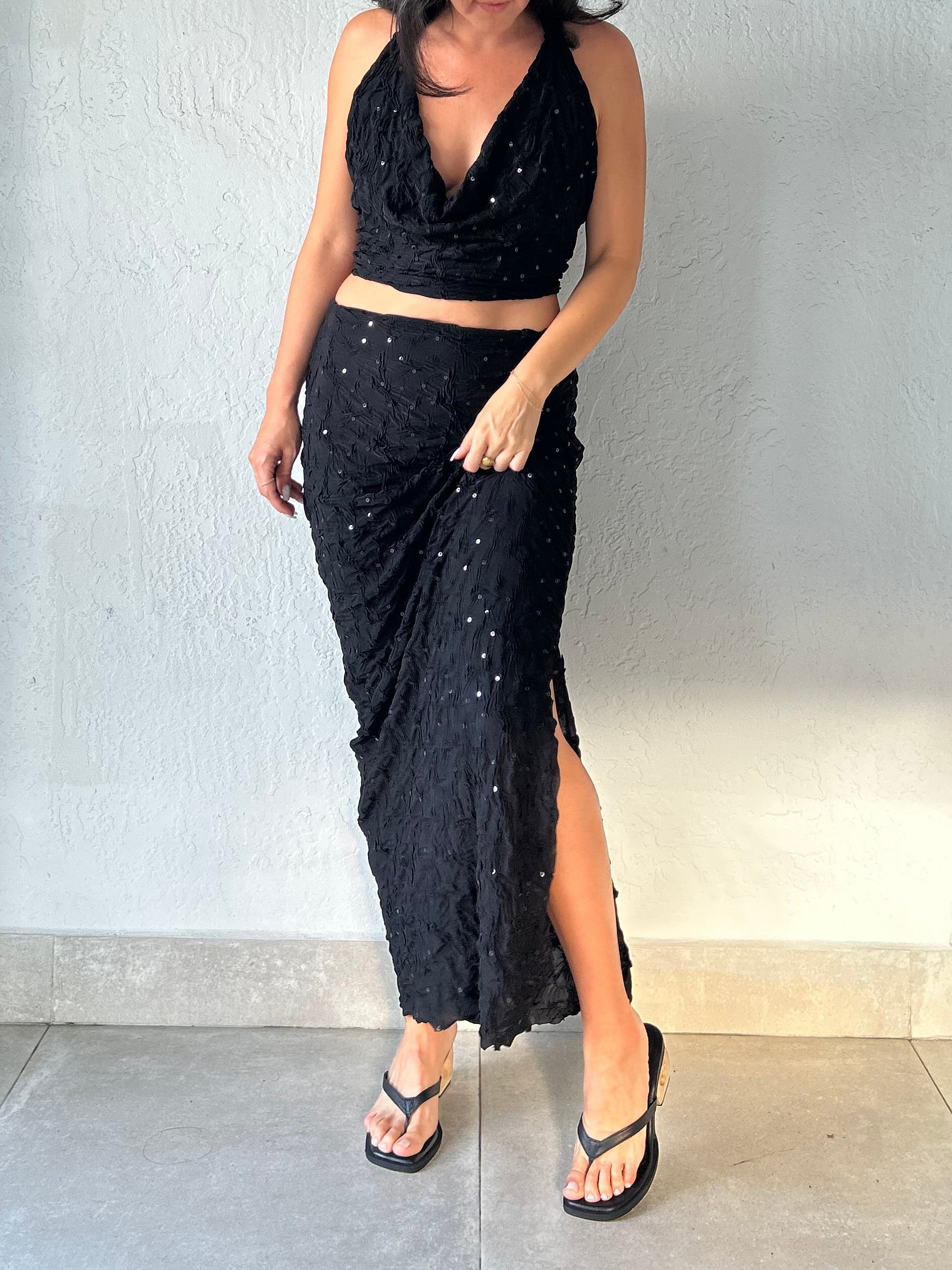 MELROSE MAXI SKIRT - ROSELIA SEQUIN