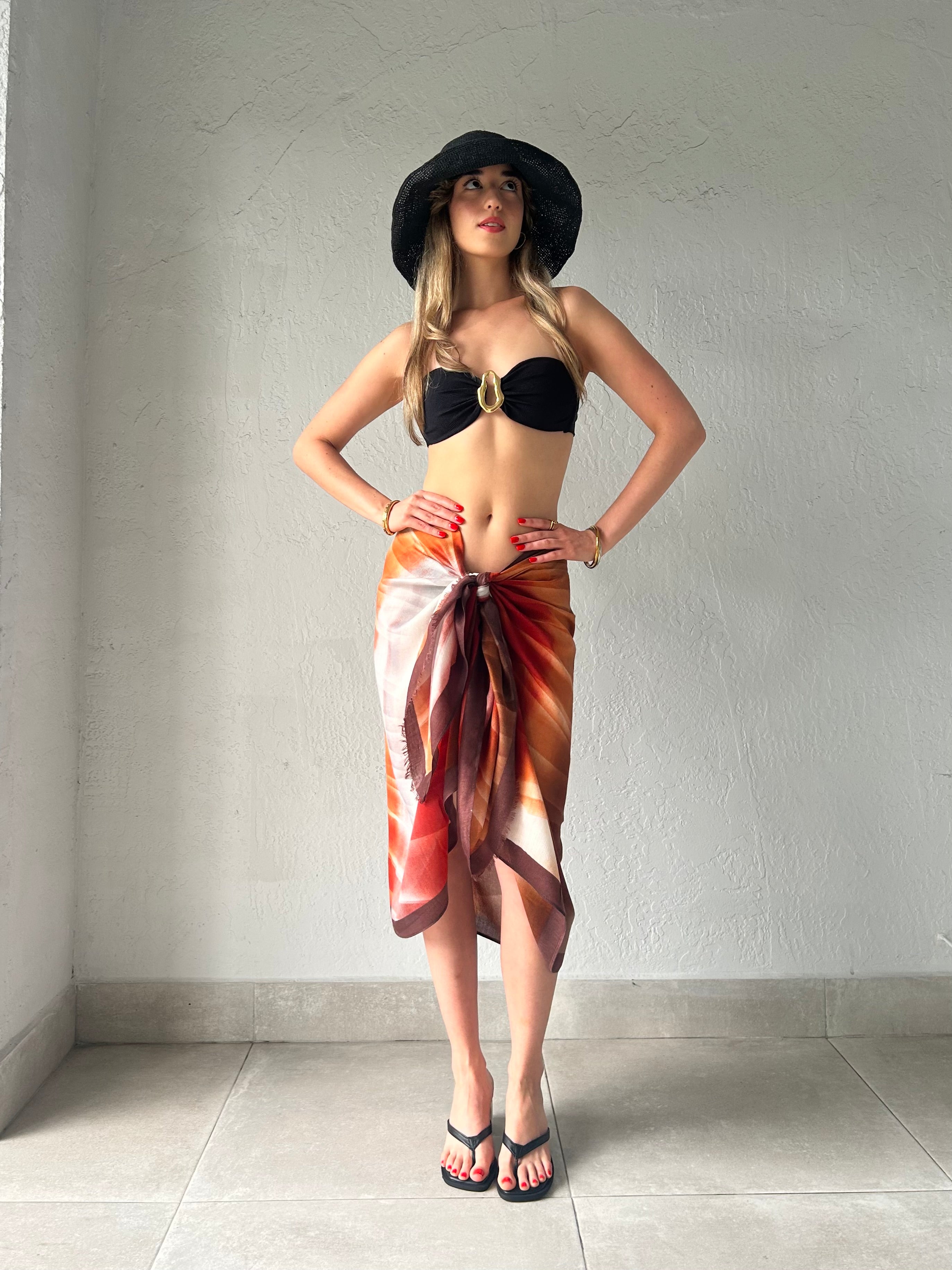 WATERCOLOR SARONG- RED DYE