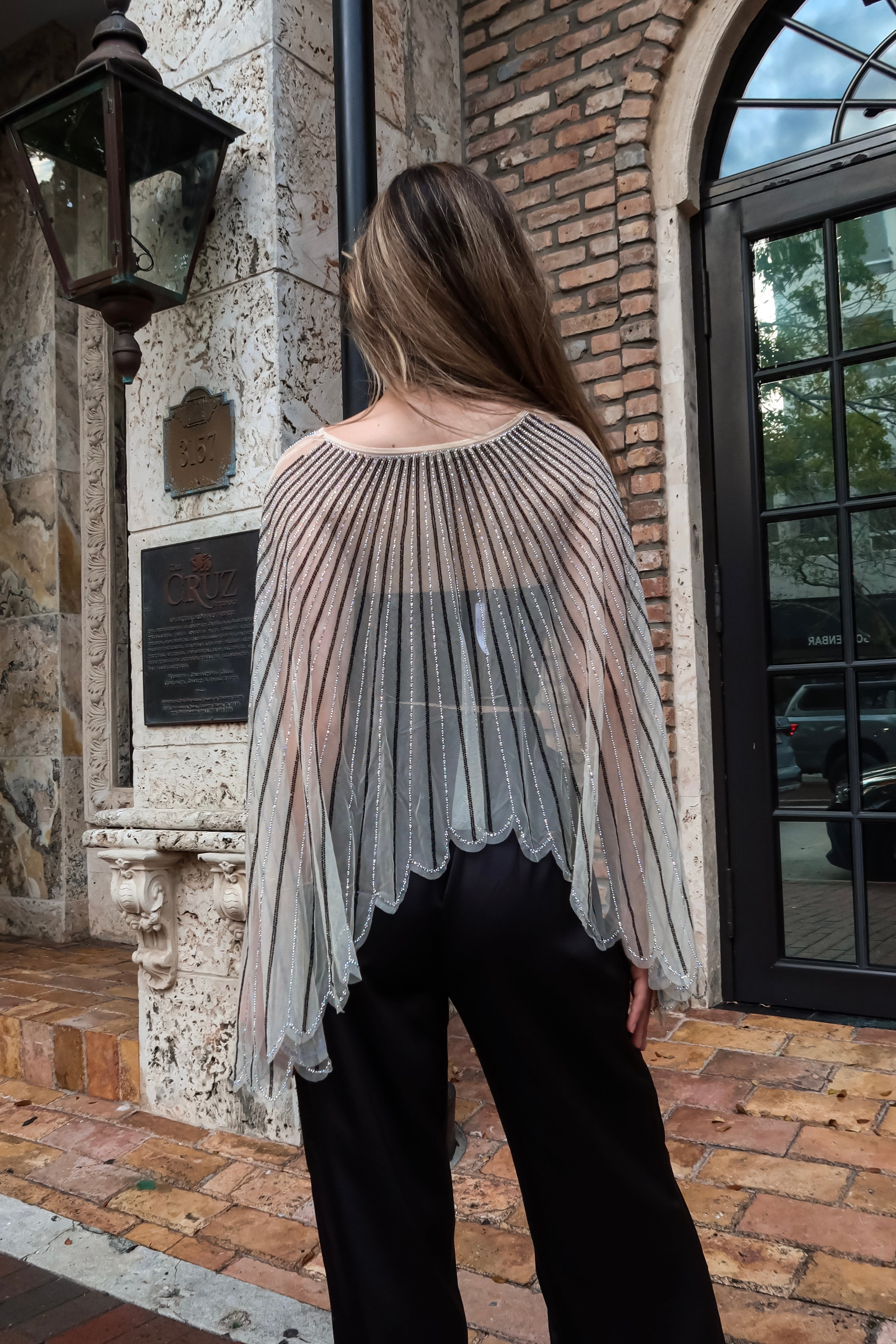 STUDIO 54 SEQUIN PONCHO