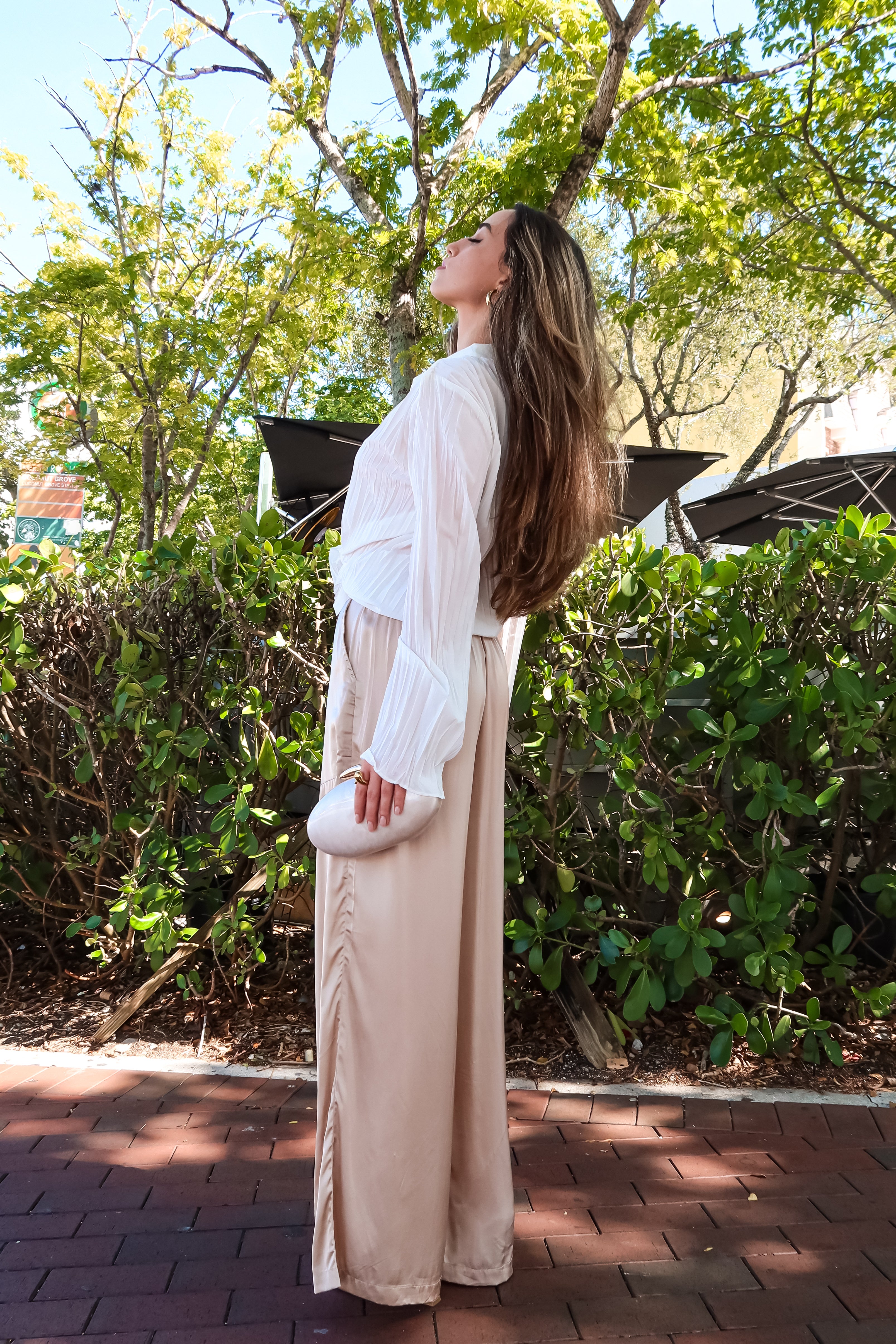 MARBELLA SATIN PANT CHAMPAGNE