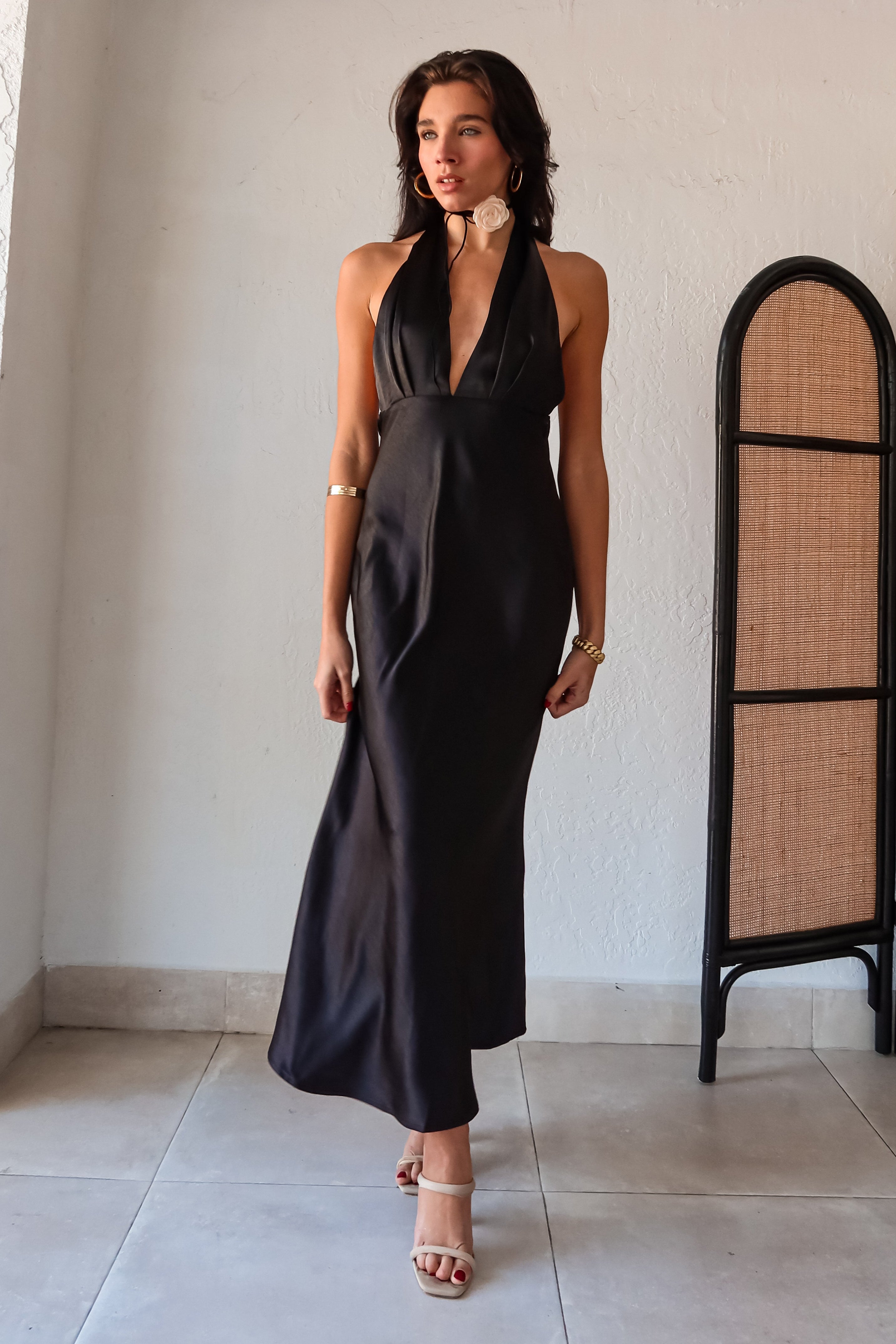 IT’S FATE SATIN MAXI DRESS