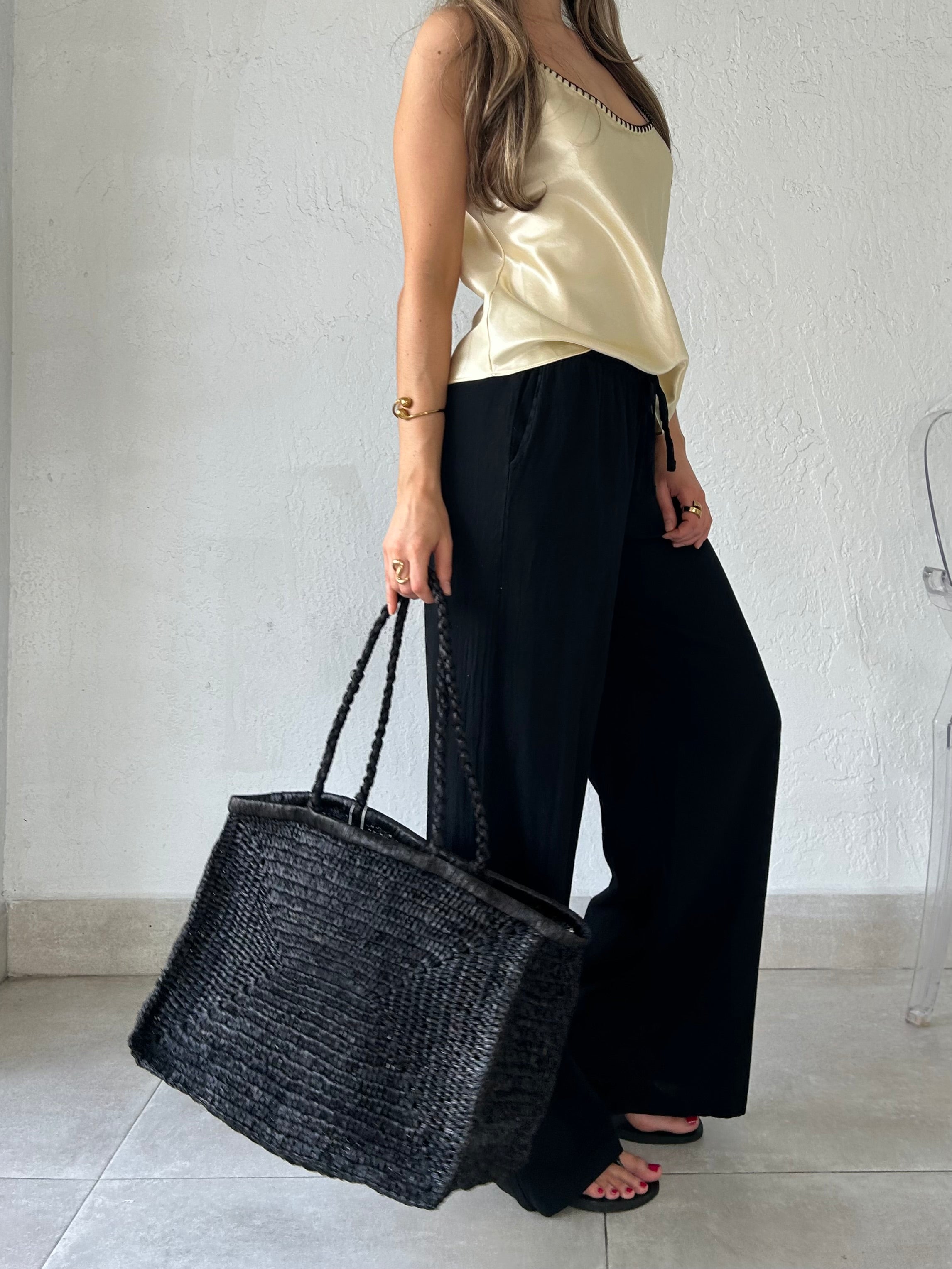 MEDIUM RAFFIA BEACH TOTE