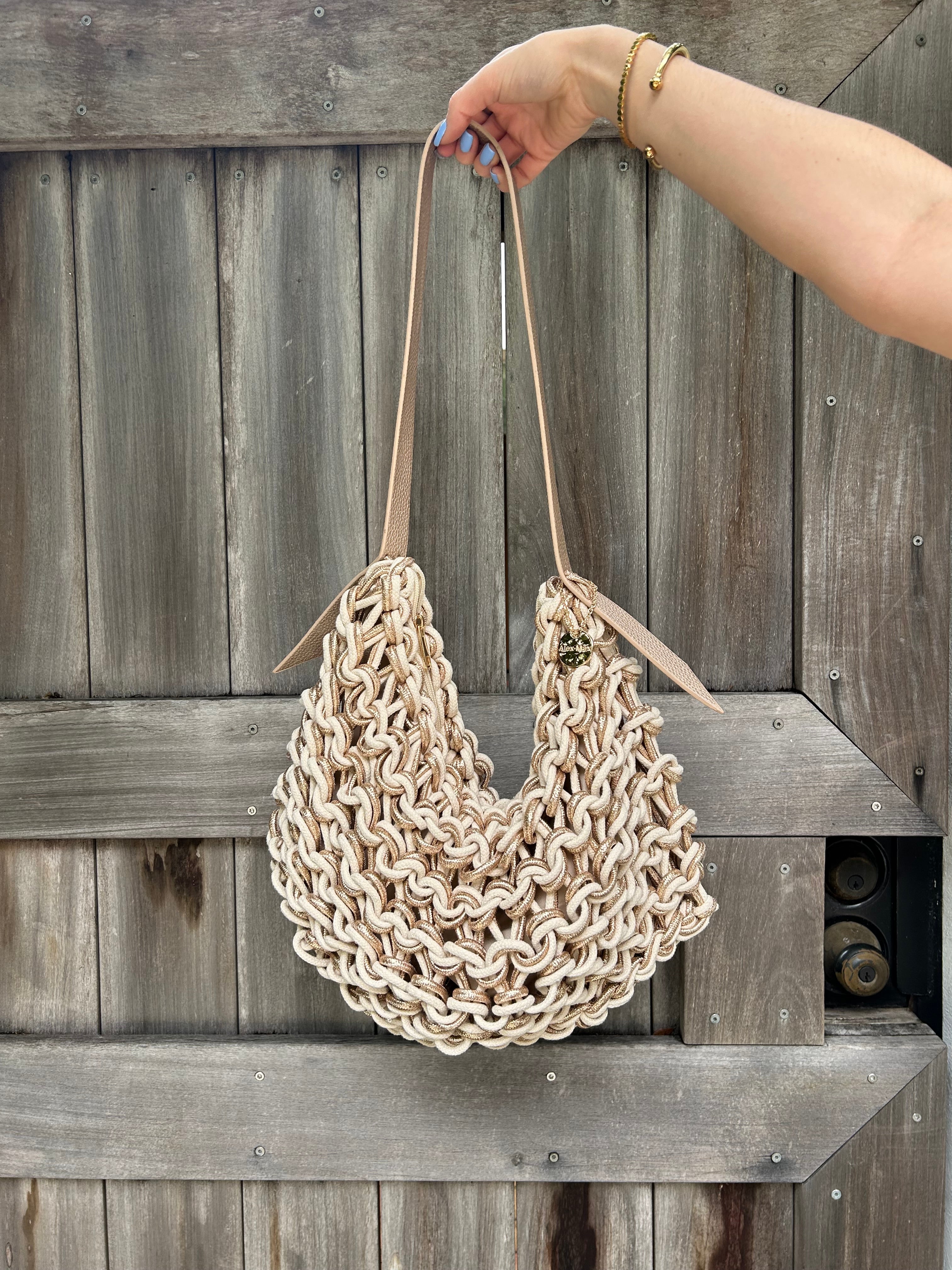 MIAMI SUNSET KNIT LUREX BAG