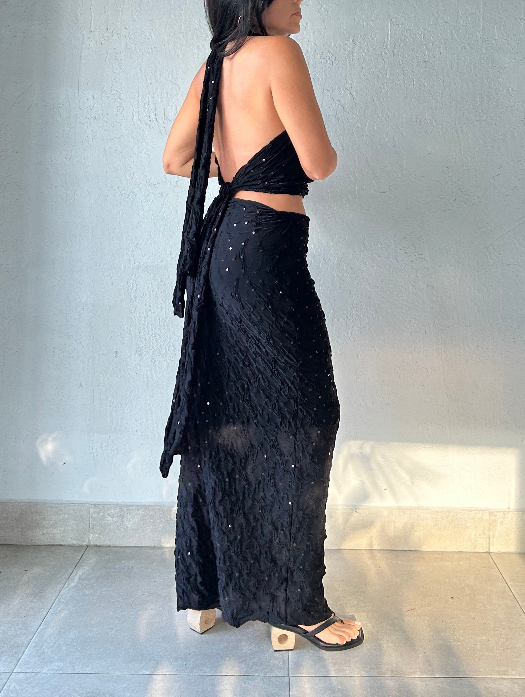 MELROSE WRAP TOP - ROSELIA SEQUIN