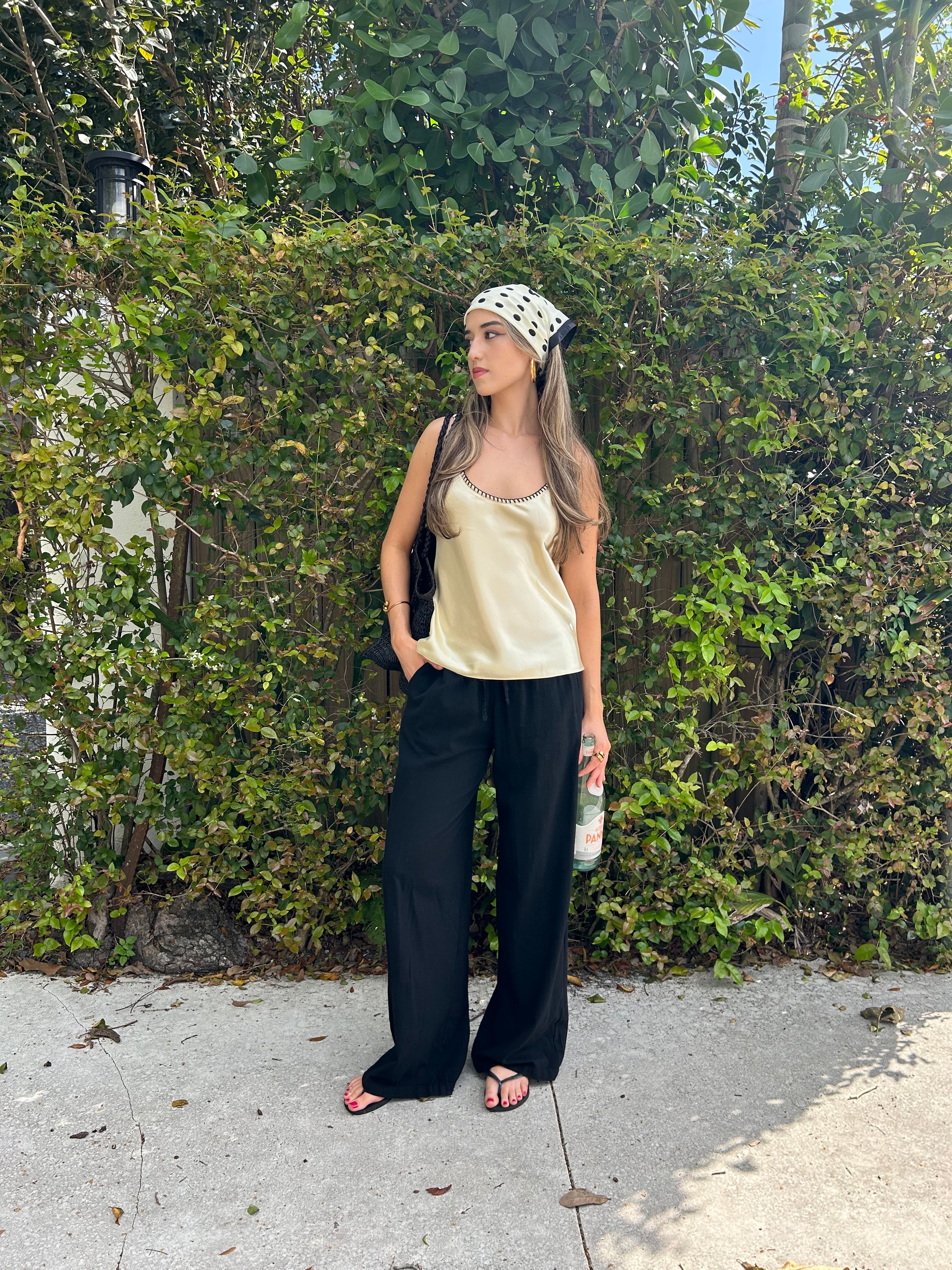 POLKA DOT SATIN SCARF