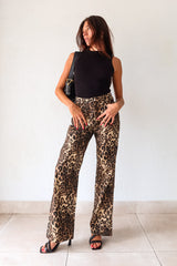 Unleash your wild side with our PROWL JEANS. These cheetah denim jeans feature a flattering wide leg and high waist for a fierce look. With a button zipper closure, front pockets, and belt loops, these jeans are both stylish and functional. Take a walk on the wild side!