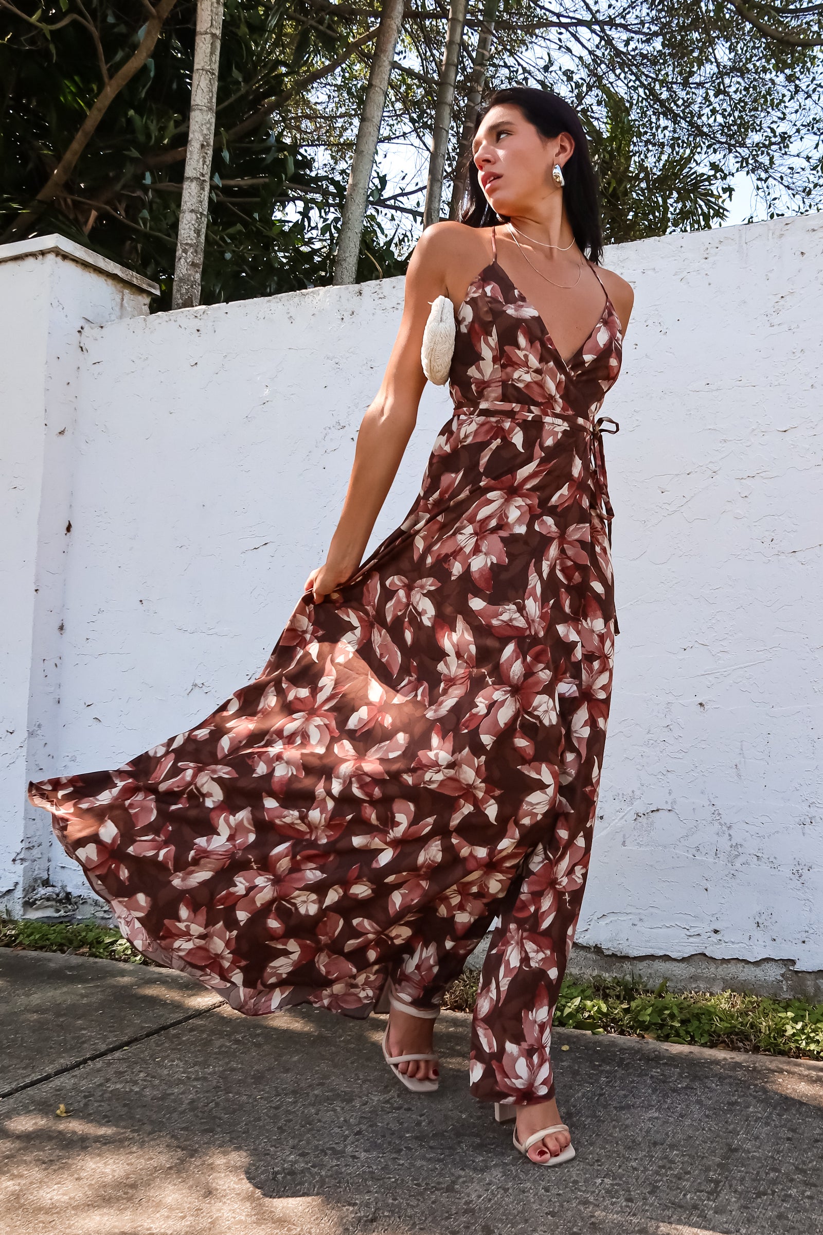 Flora wrap dress best sale