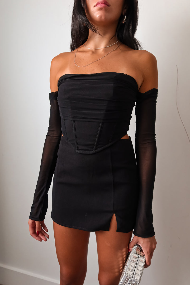 DEVILLE MESH CORSET TOP